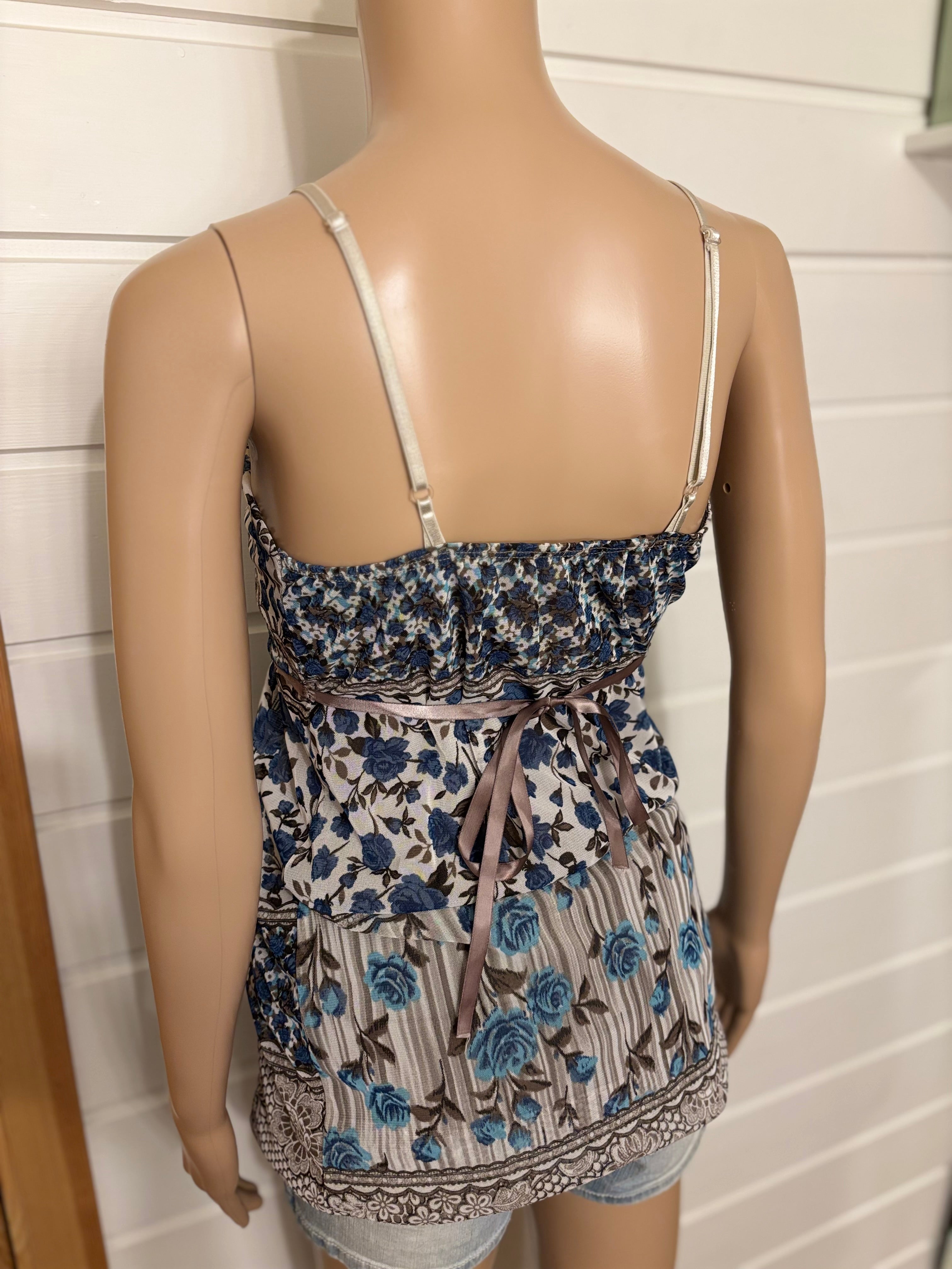 Mønstret Babydoll Topp