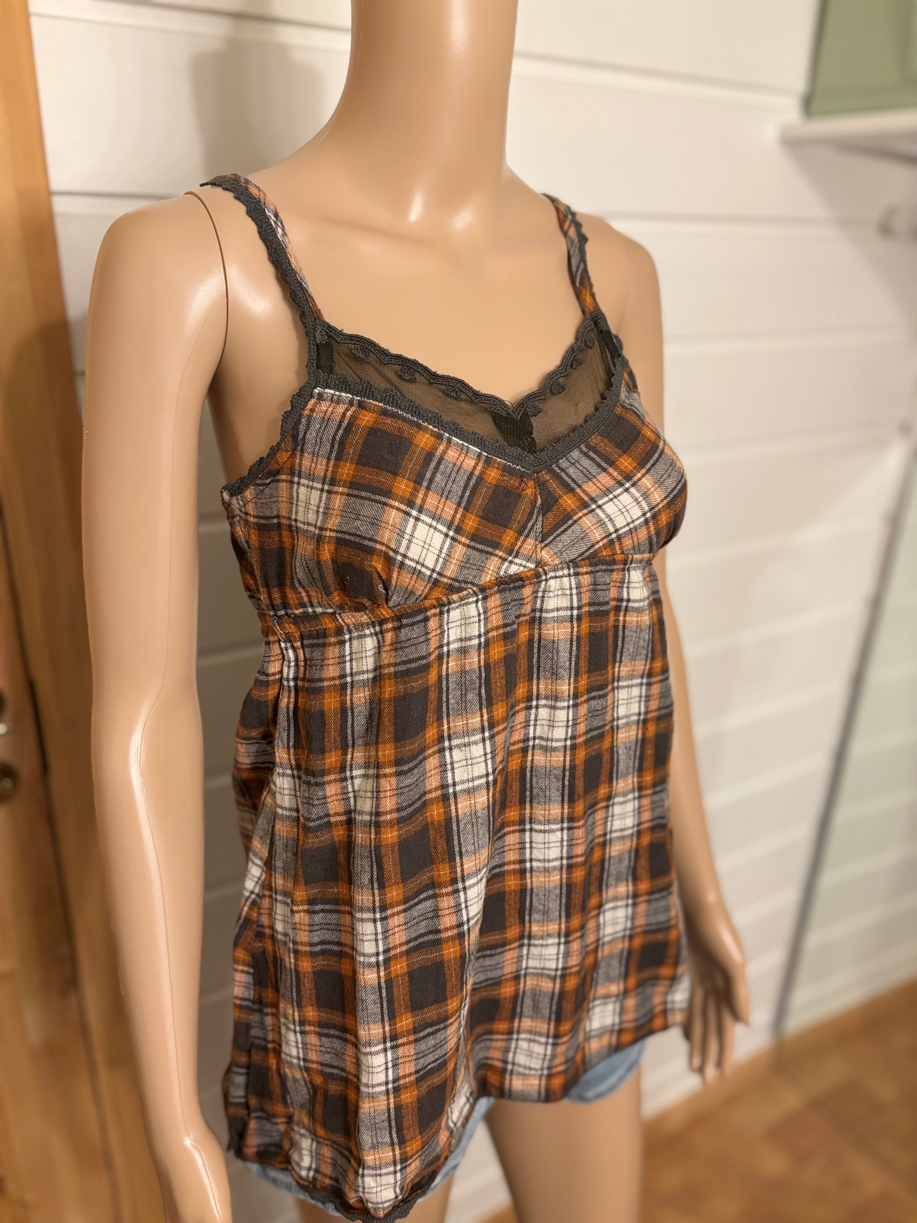 Rutete Topp Blonde Detaljer