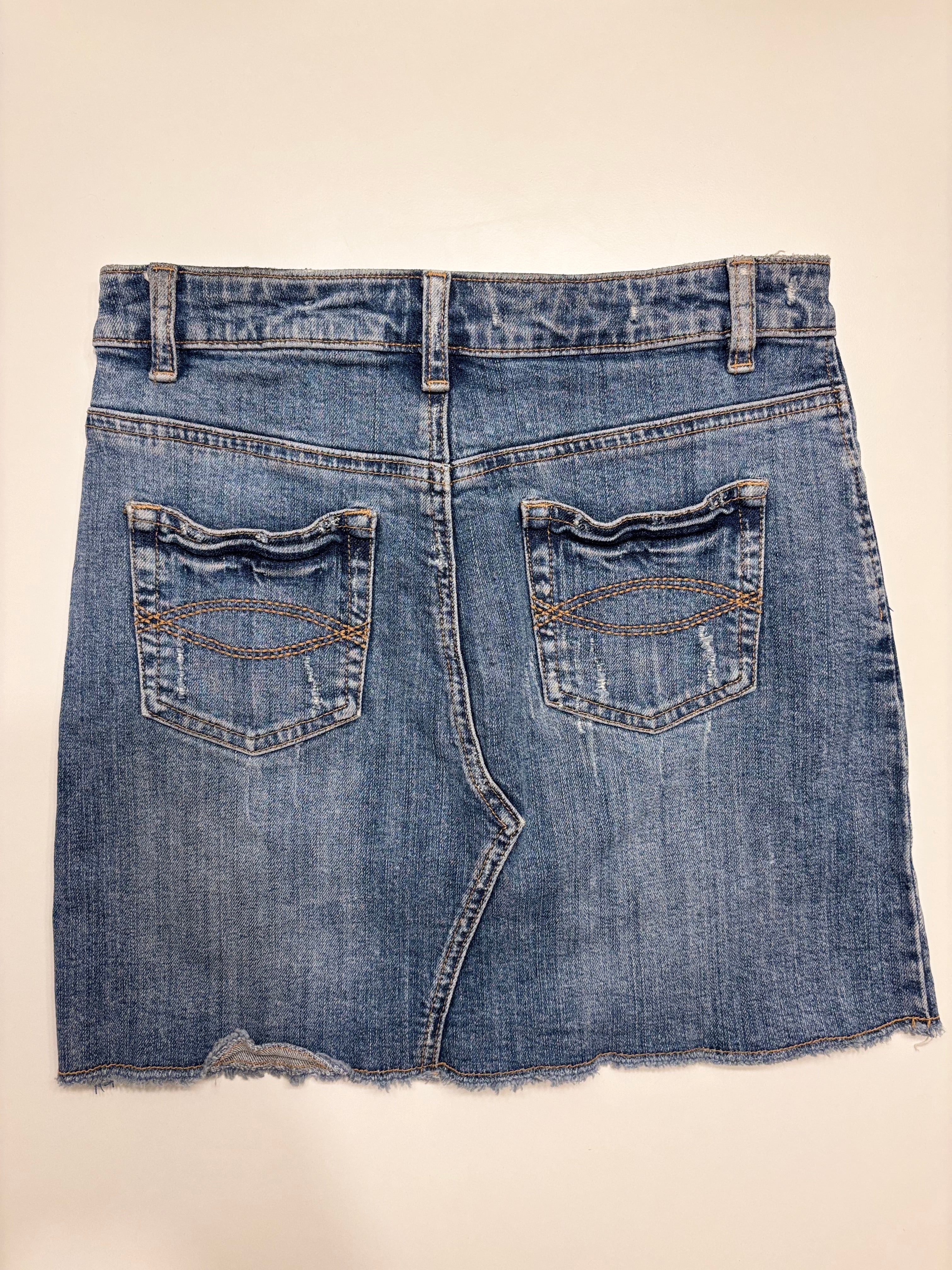 Denim Mini Skjørt Paljetter
