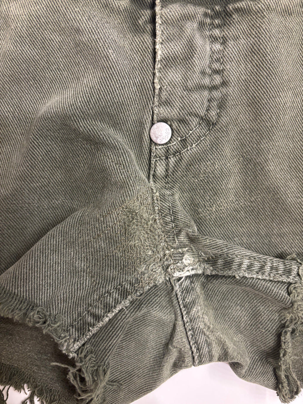 Grønn Denim Shorts