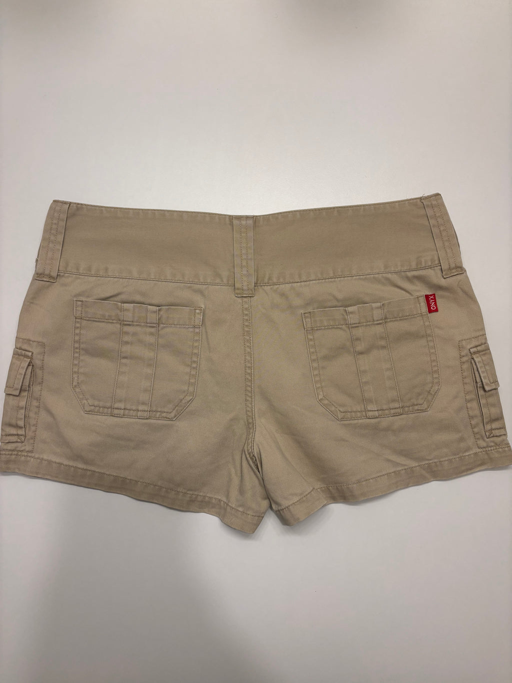 Beige Denim Shorts
