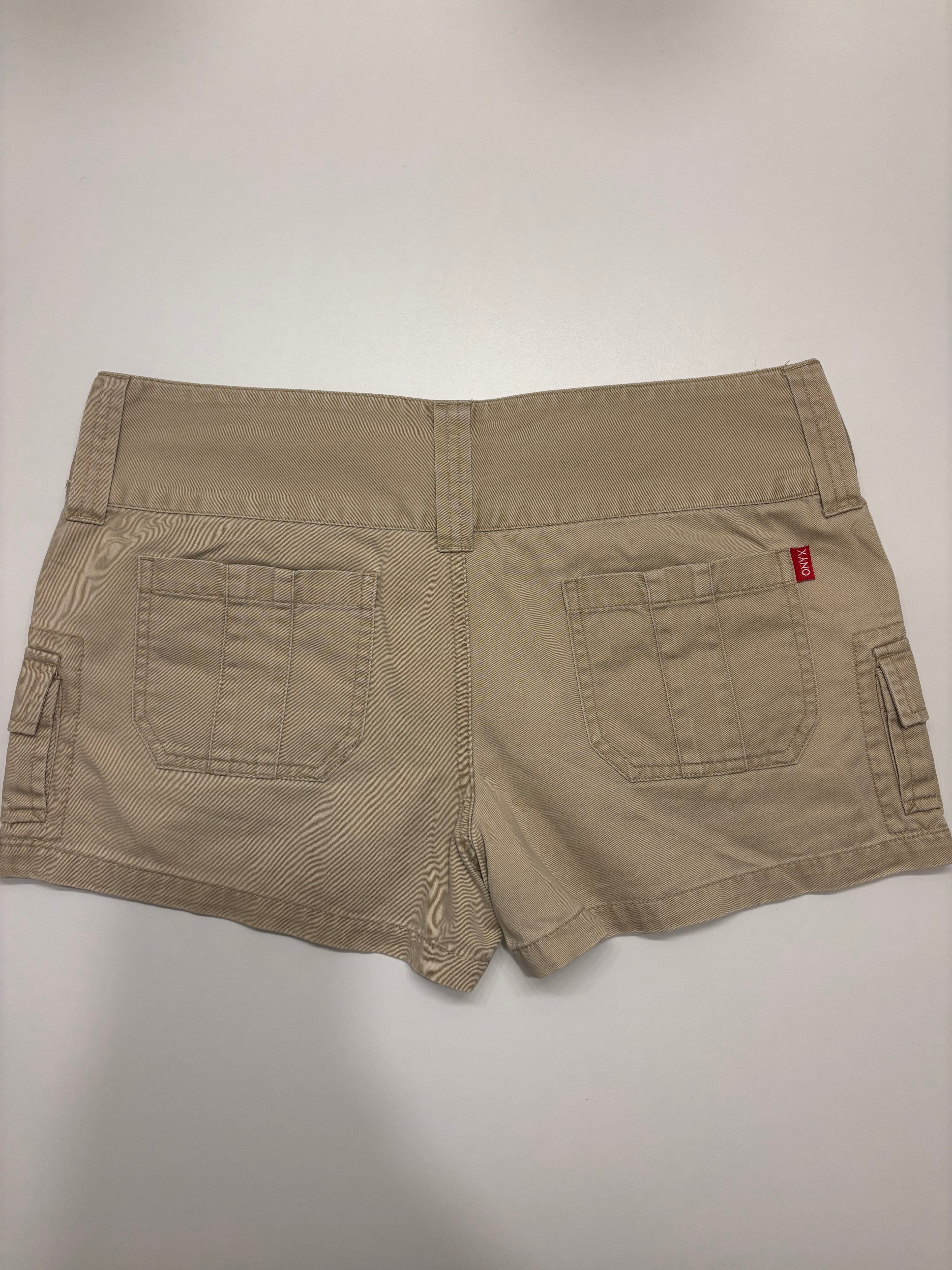 Beige Denim Shorts