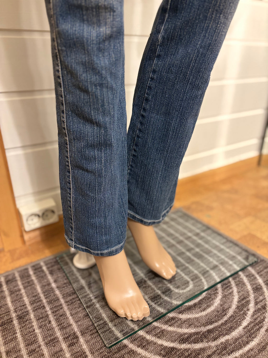 Vintage Jeans Sleng Pyntede Lommer