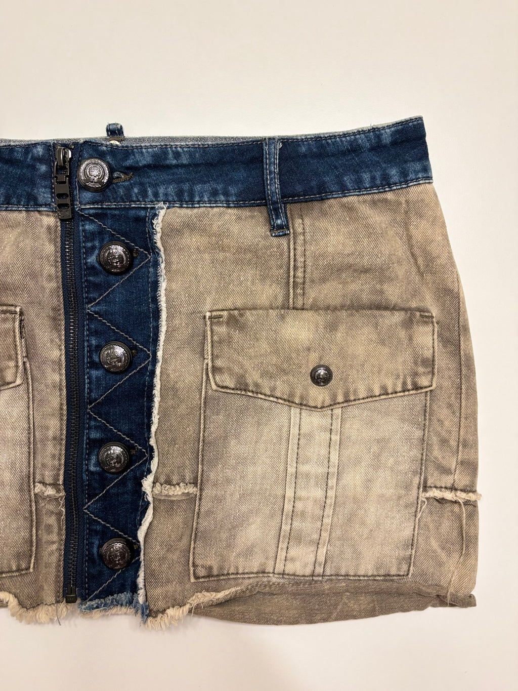Y2K Mini Denim Lin Skjørt