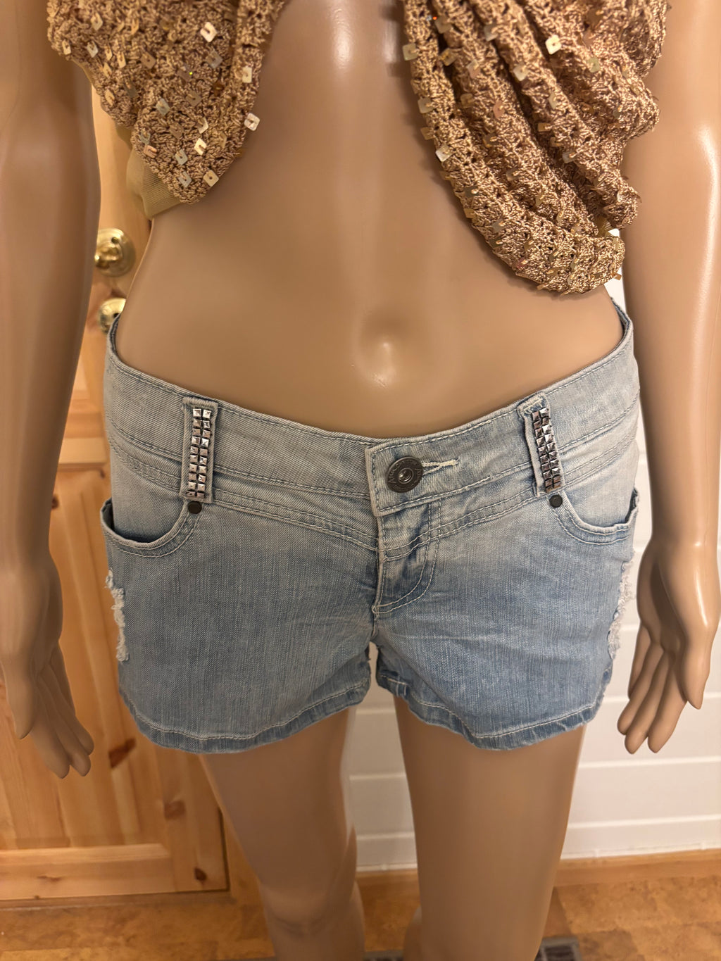 Y2K Lyseblå Denim Shorts