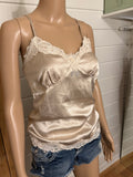 Beige Silke Topp Blonder