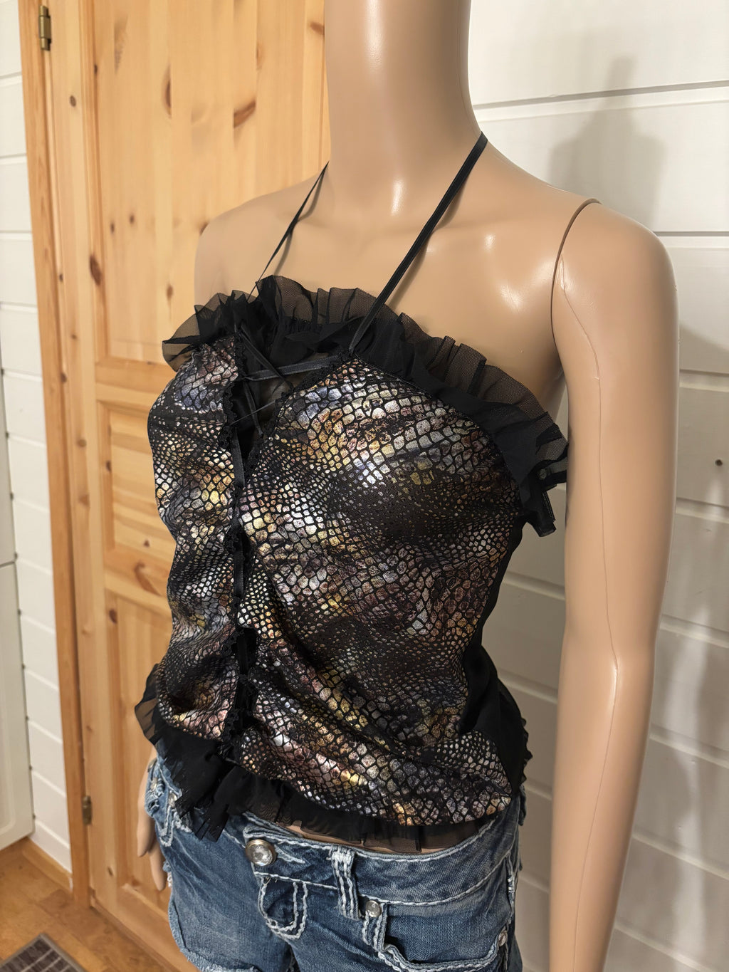 Dyre Print Mesh Topp