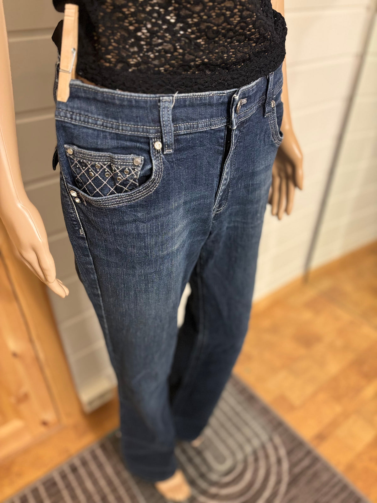 Vintage Jeans Bootcut Pyntede Lommer