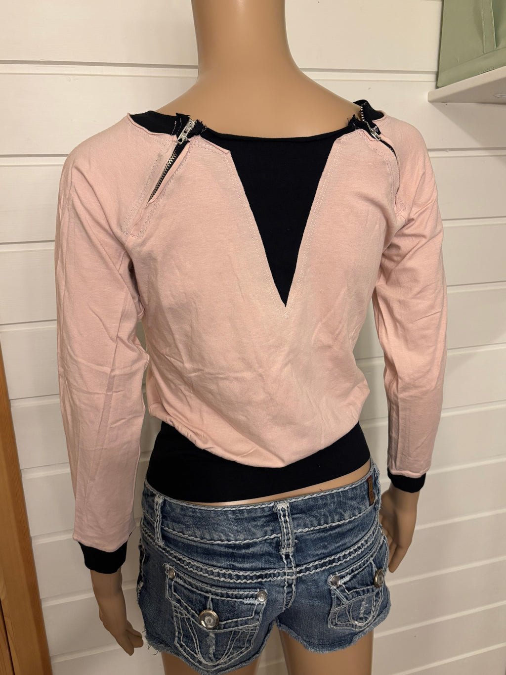Rosa Y2K Langermet Topp