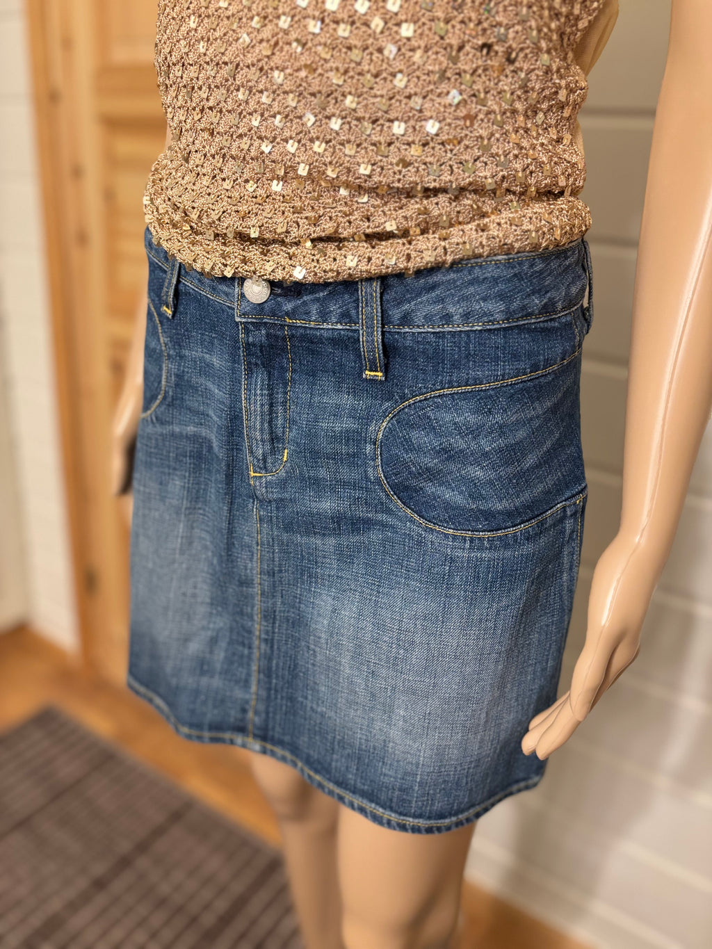 Mini Denim Skjørt