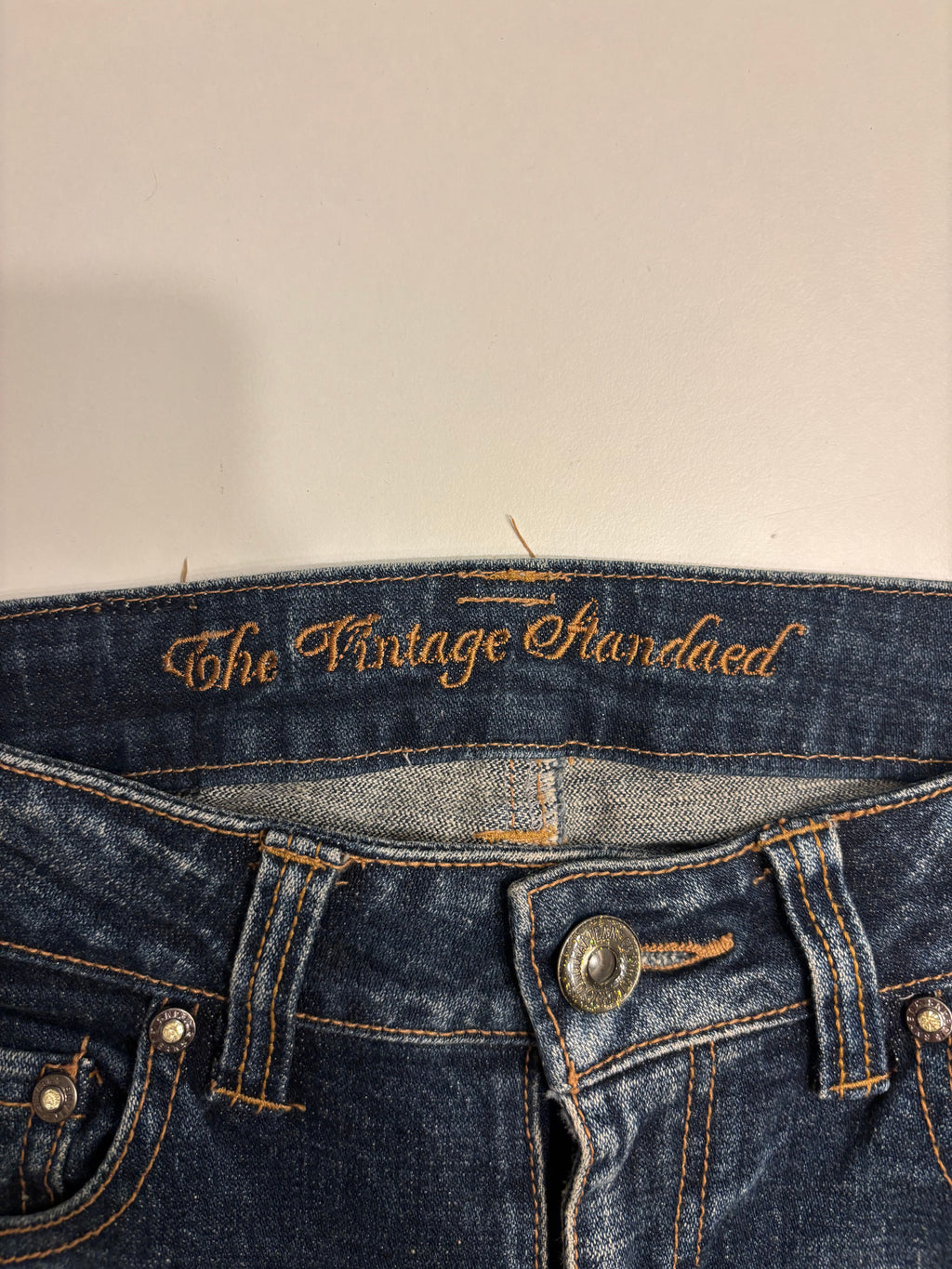 Vintage Jeans Sleng Pyntede Lommer