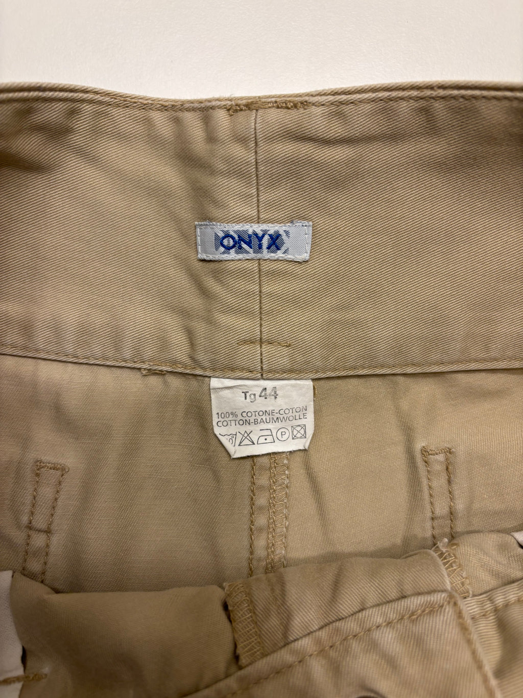 Beige Denim Shorts