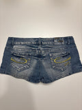 Y2K Denim Shorts Broderte Lommer