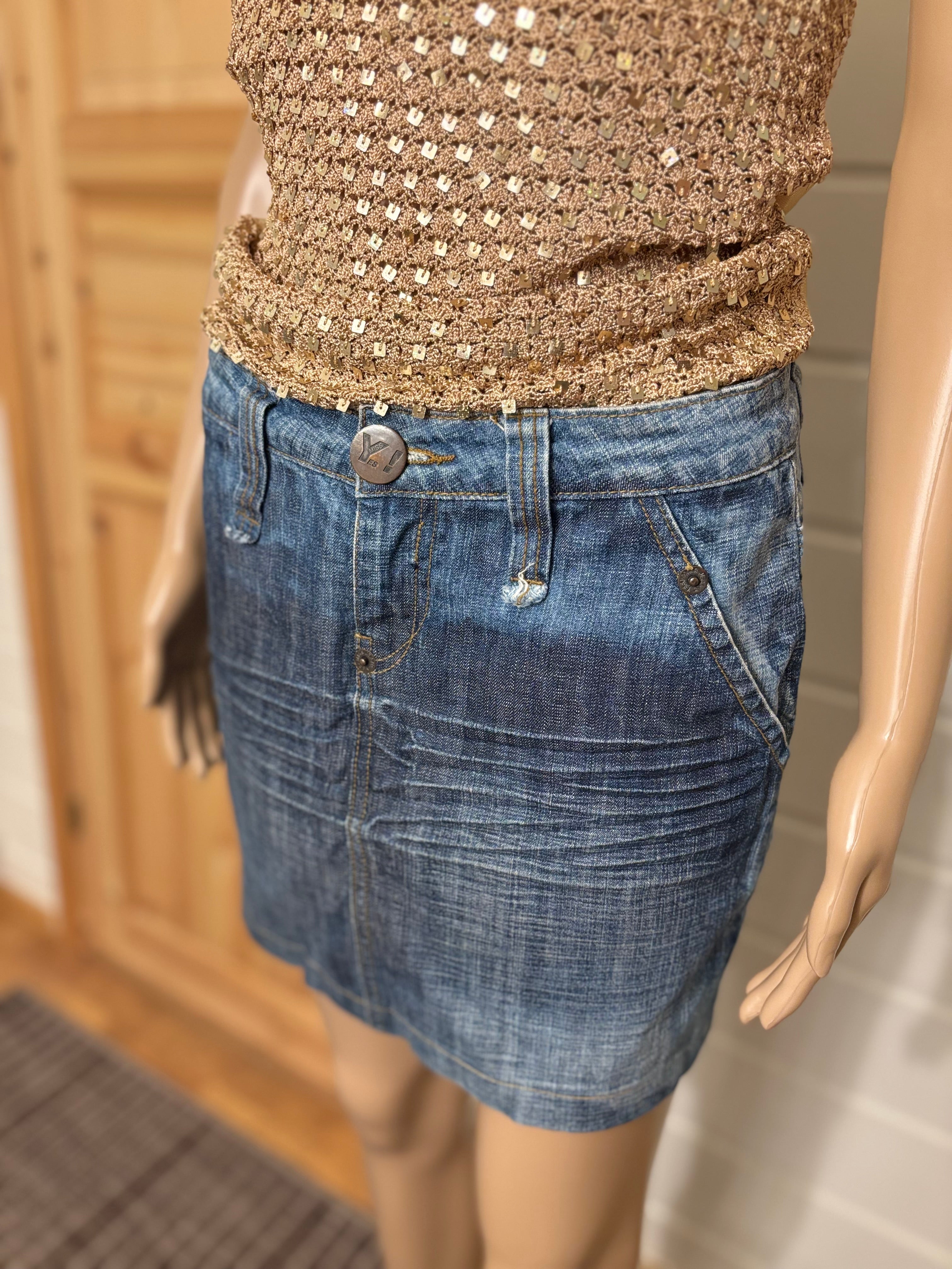 Mini Denim Skjørt