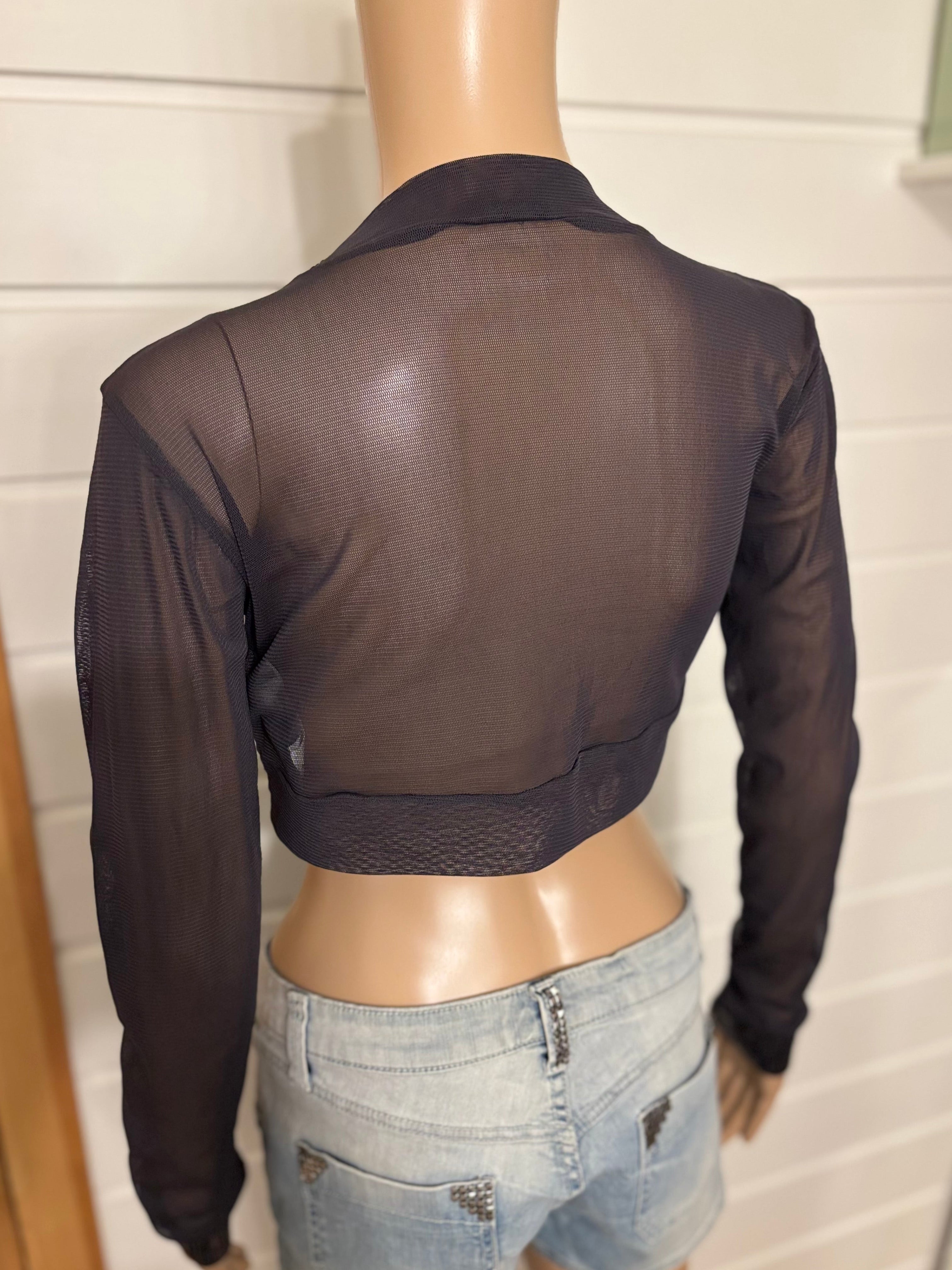 Svart Mesh Bolero Paljetter