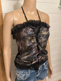 Dyre Print Mesh Topp