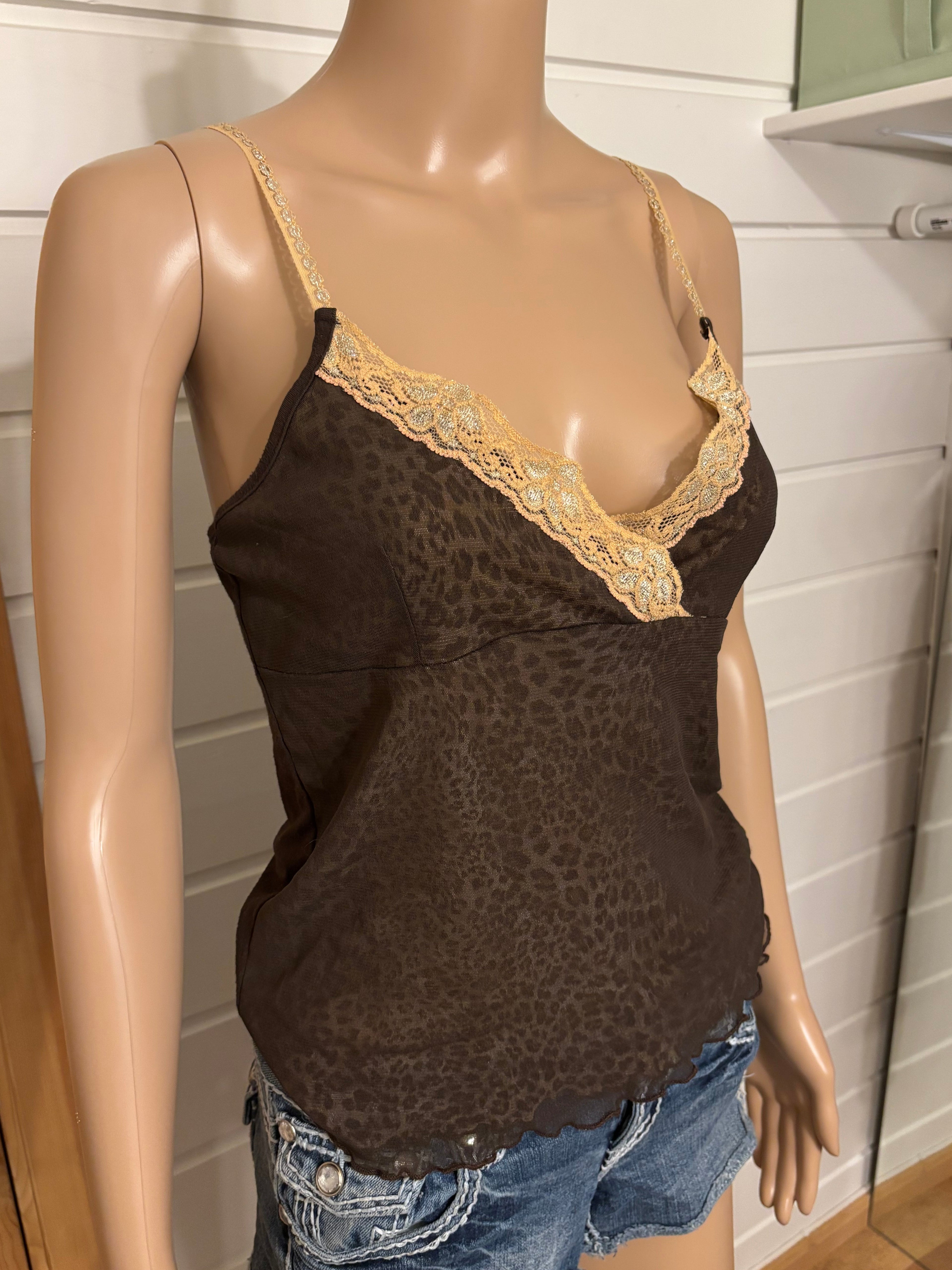 Leopard Print Topp Blonder