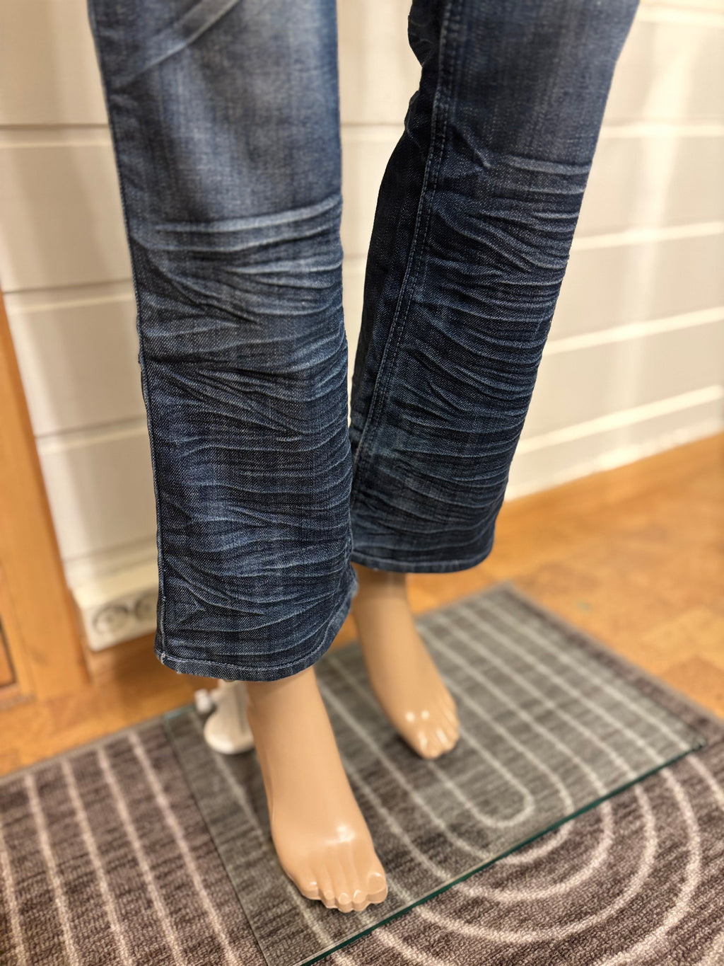 Vintage Jeans Sleng Pyntede Lommer