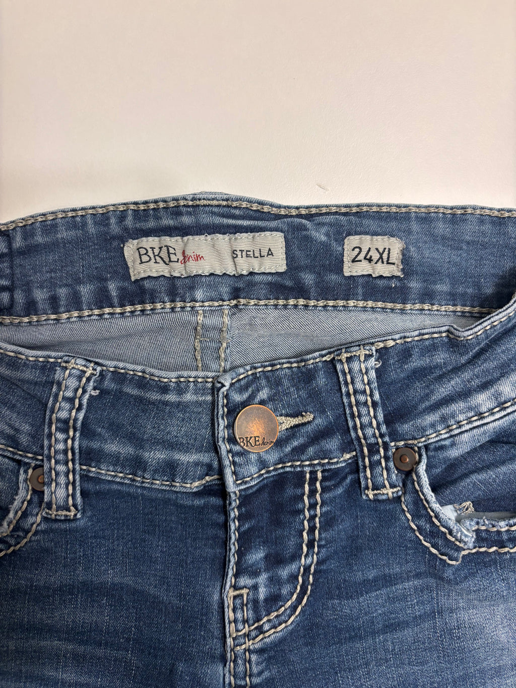 Vintage Jeans Bootcut Broderte Lommer