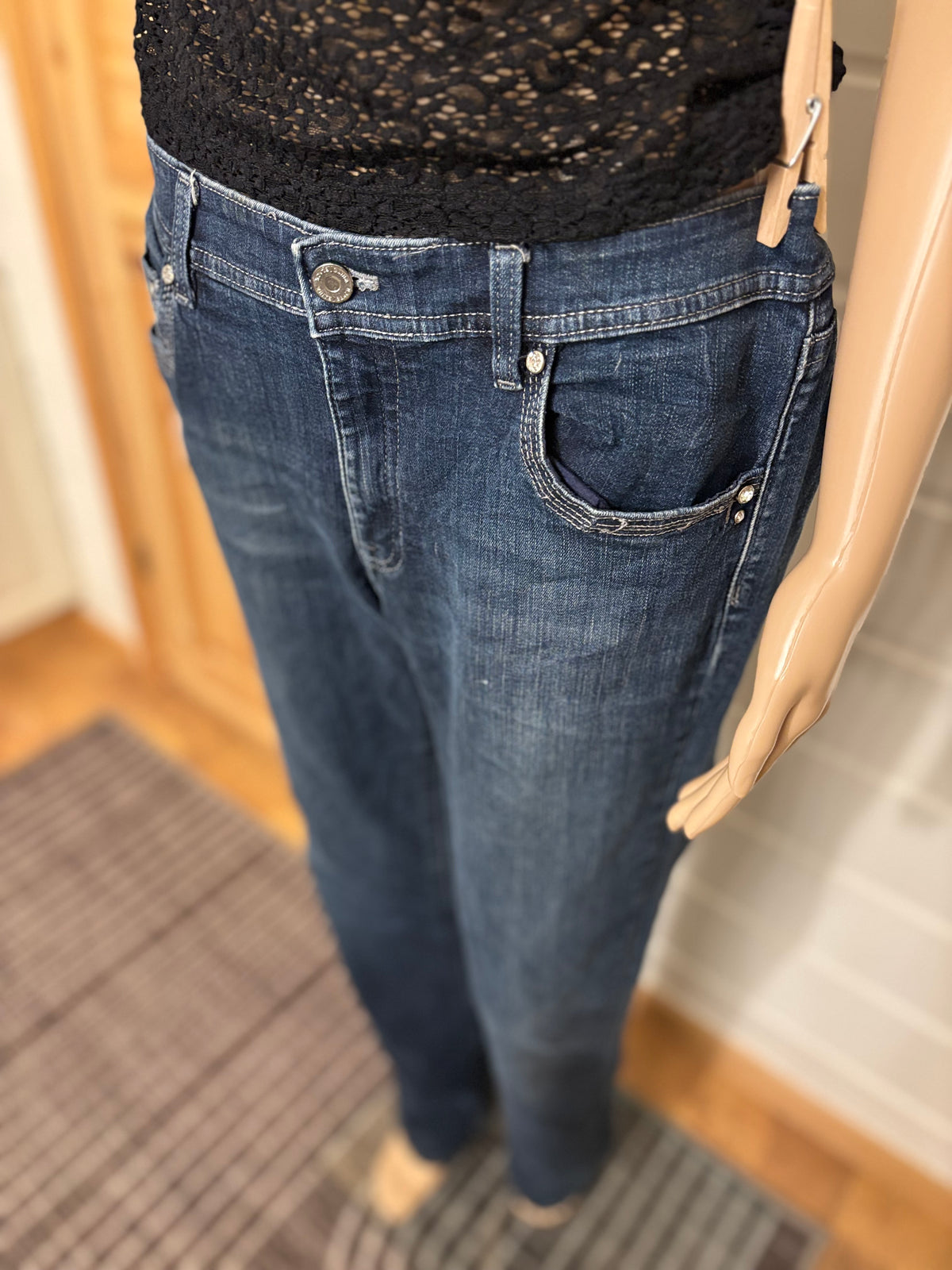 Vintage Jeans Bootcut Pyntede Lommer