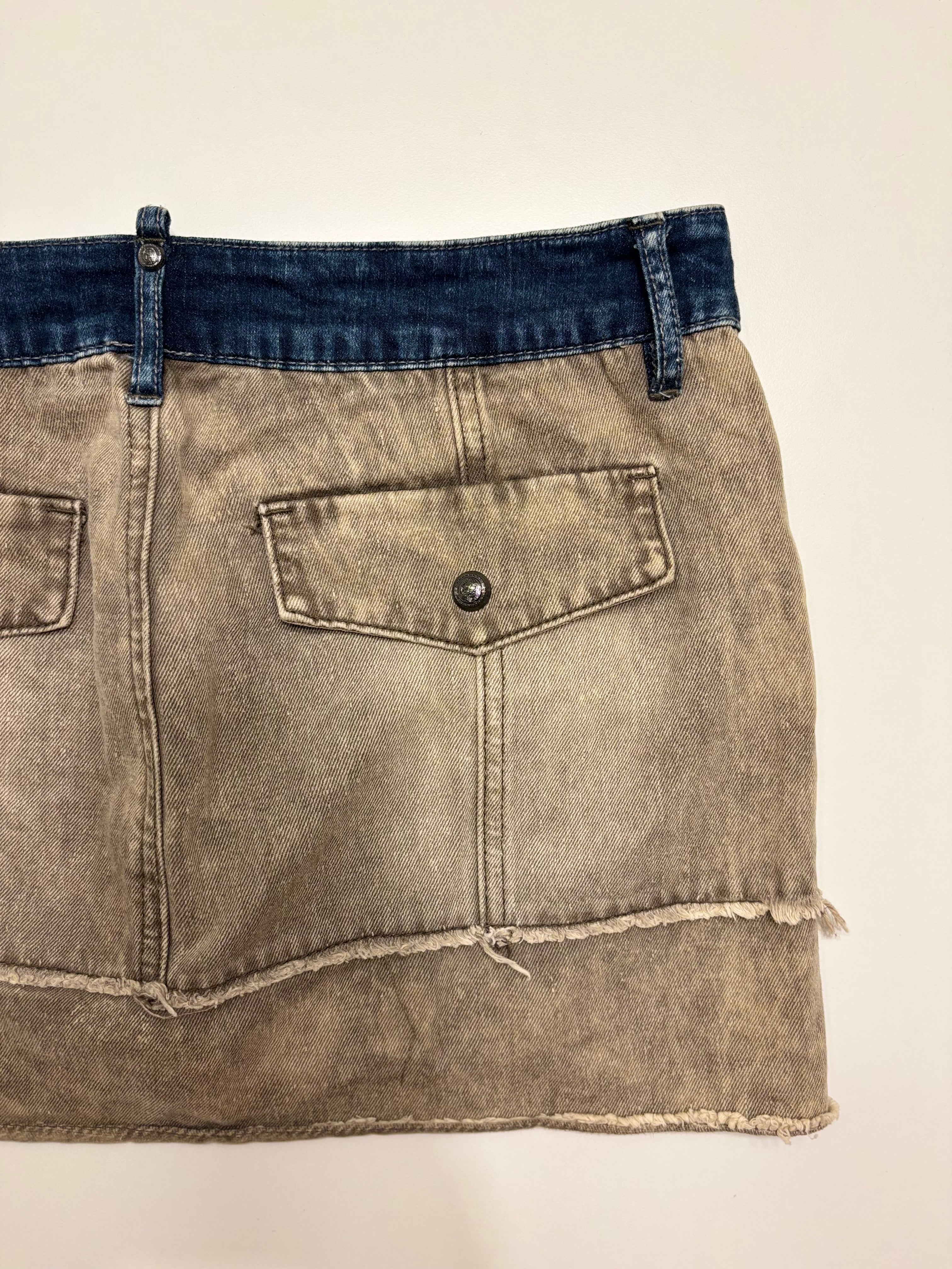 Y2K Mini Denim Lin Skjørt