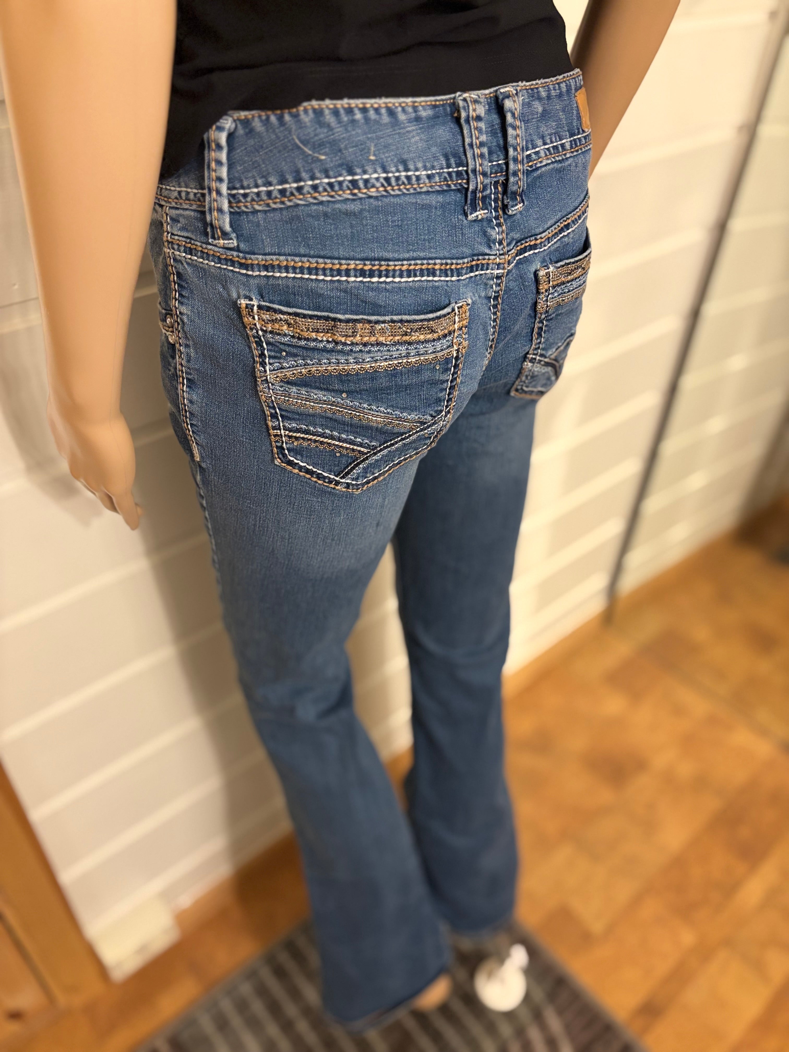 Amethyst Jeans Sleng Pyntede Lommer