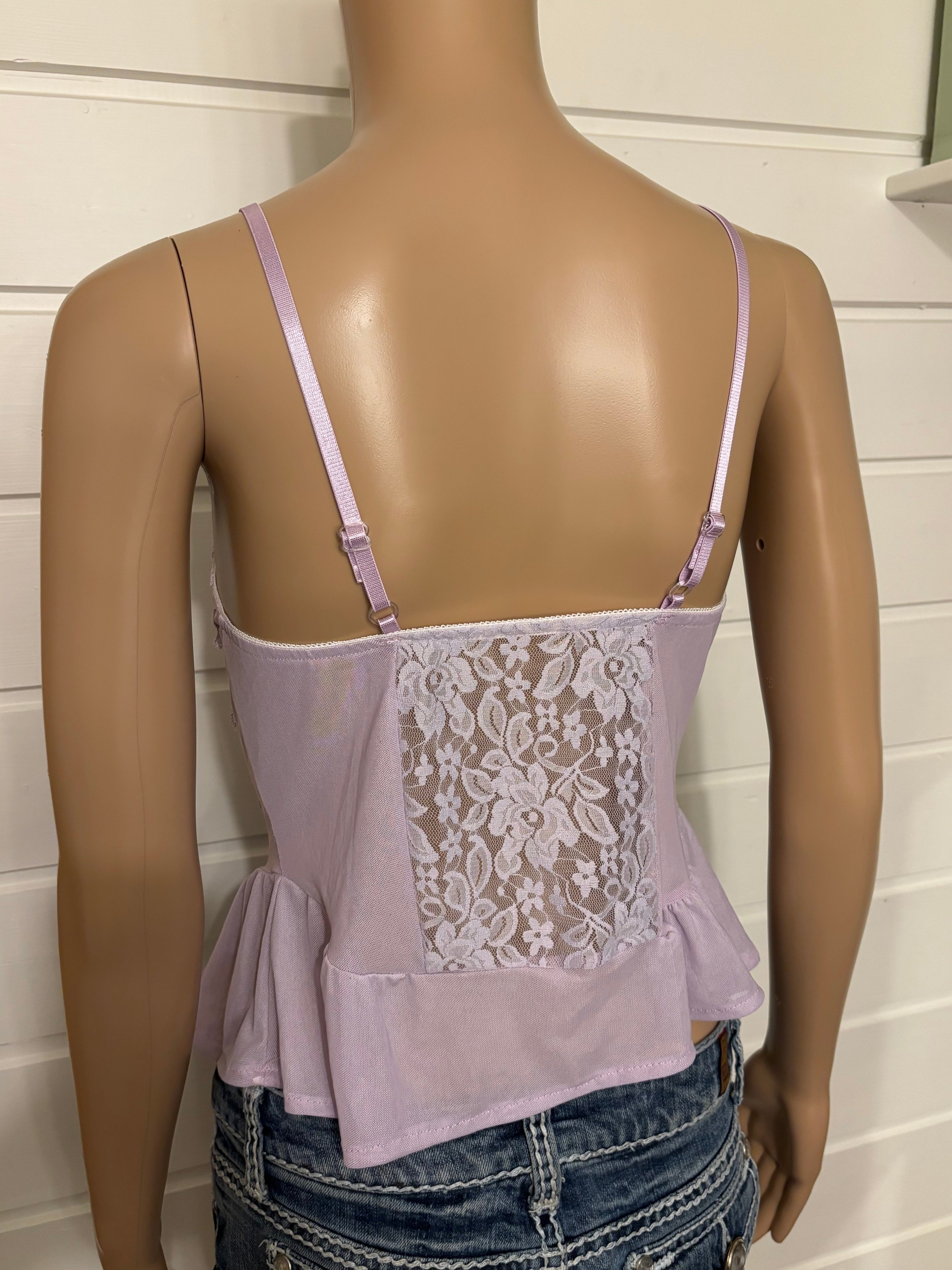 Lyselilla Topp Mesh Blonder Velvet