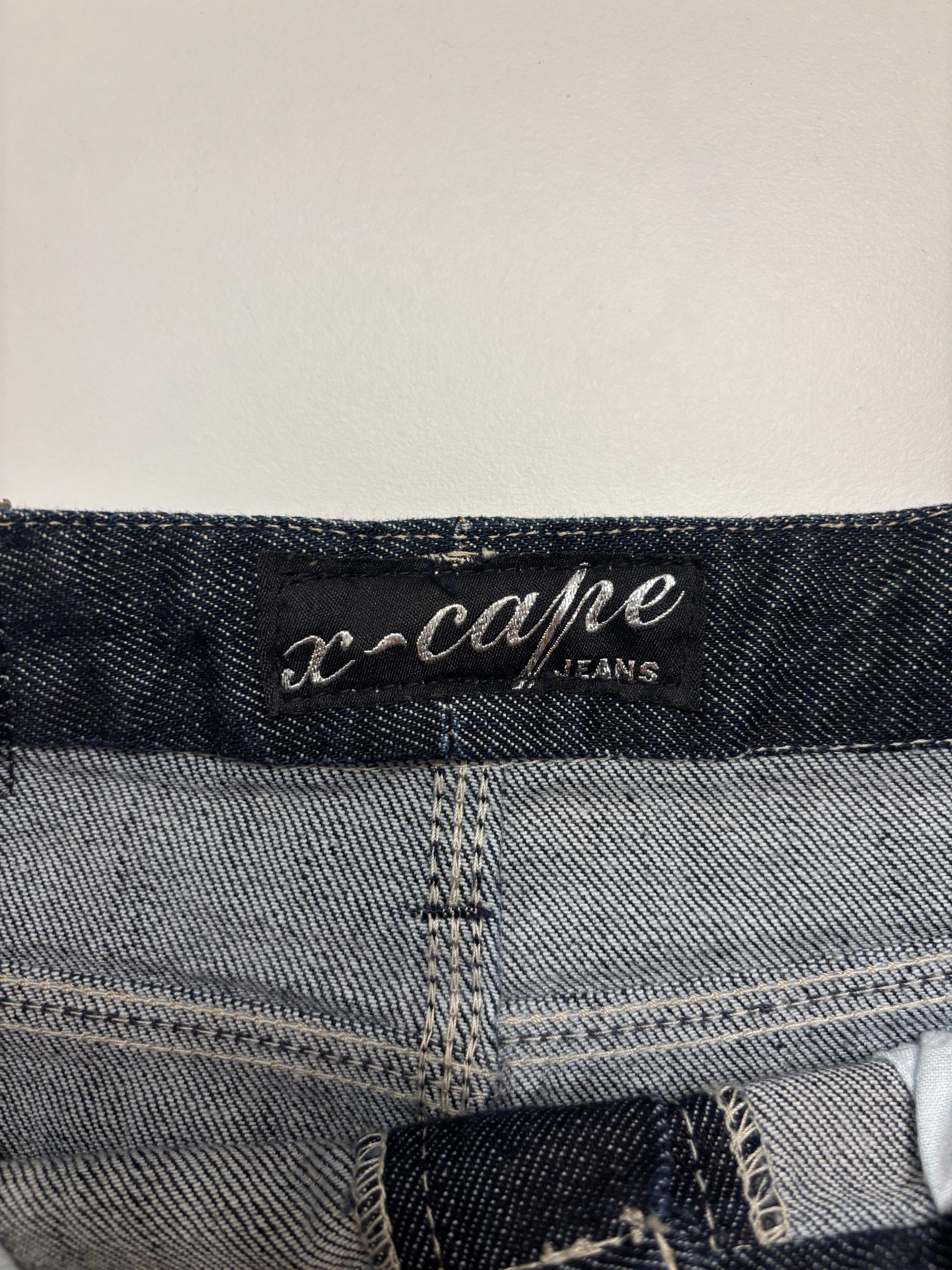 Mørkeblå Mini Denim Skjørt