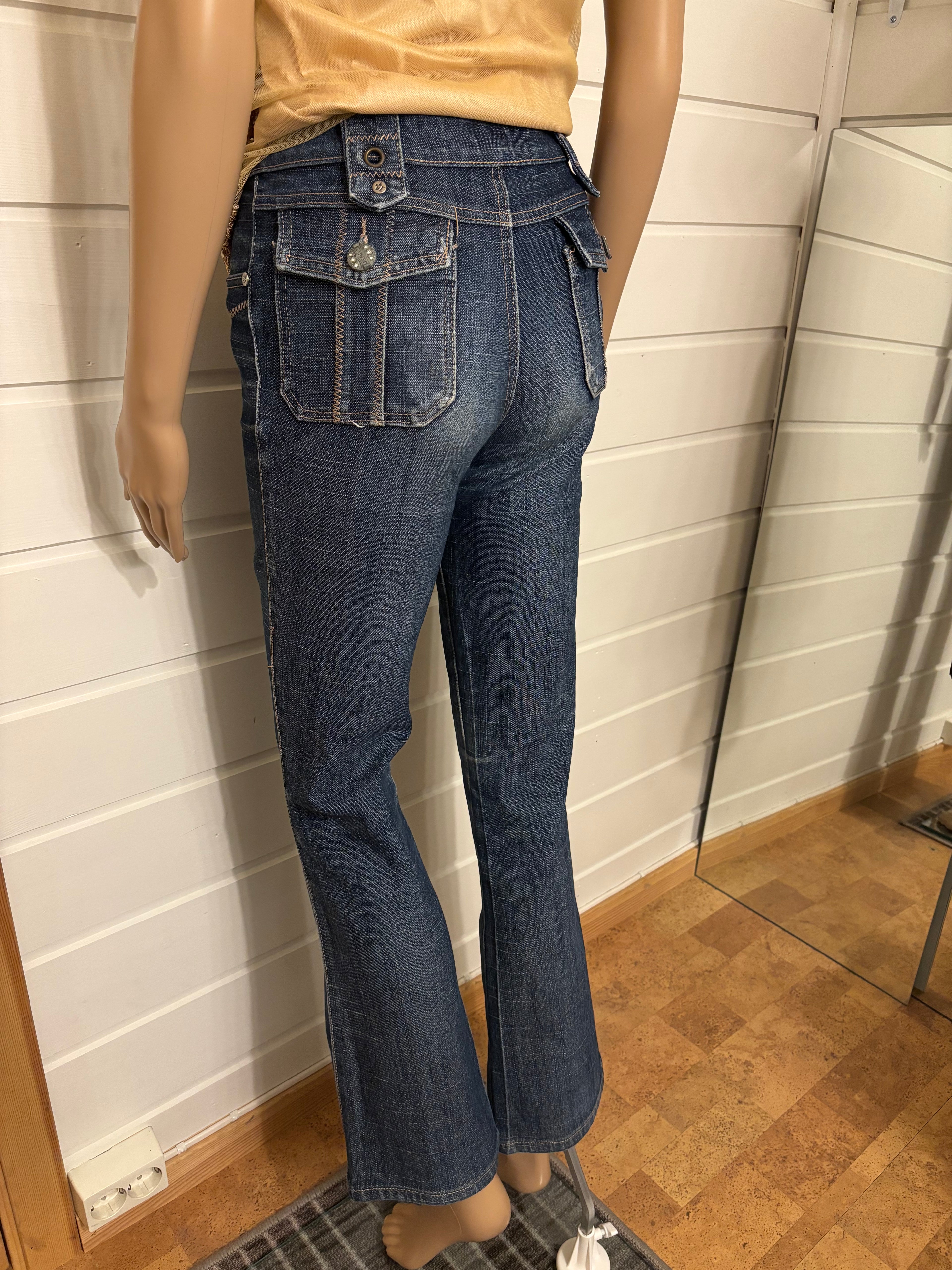 Mørkeblå Jeans Sleng