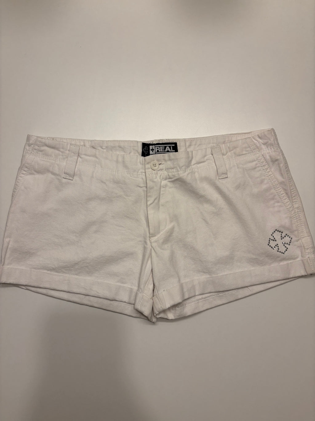 Hvit Denim Shorts