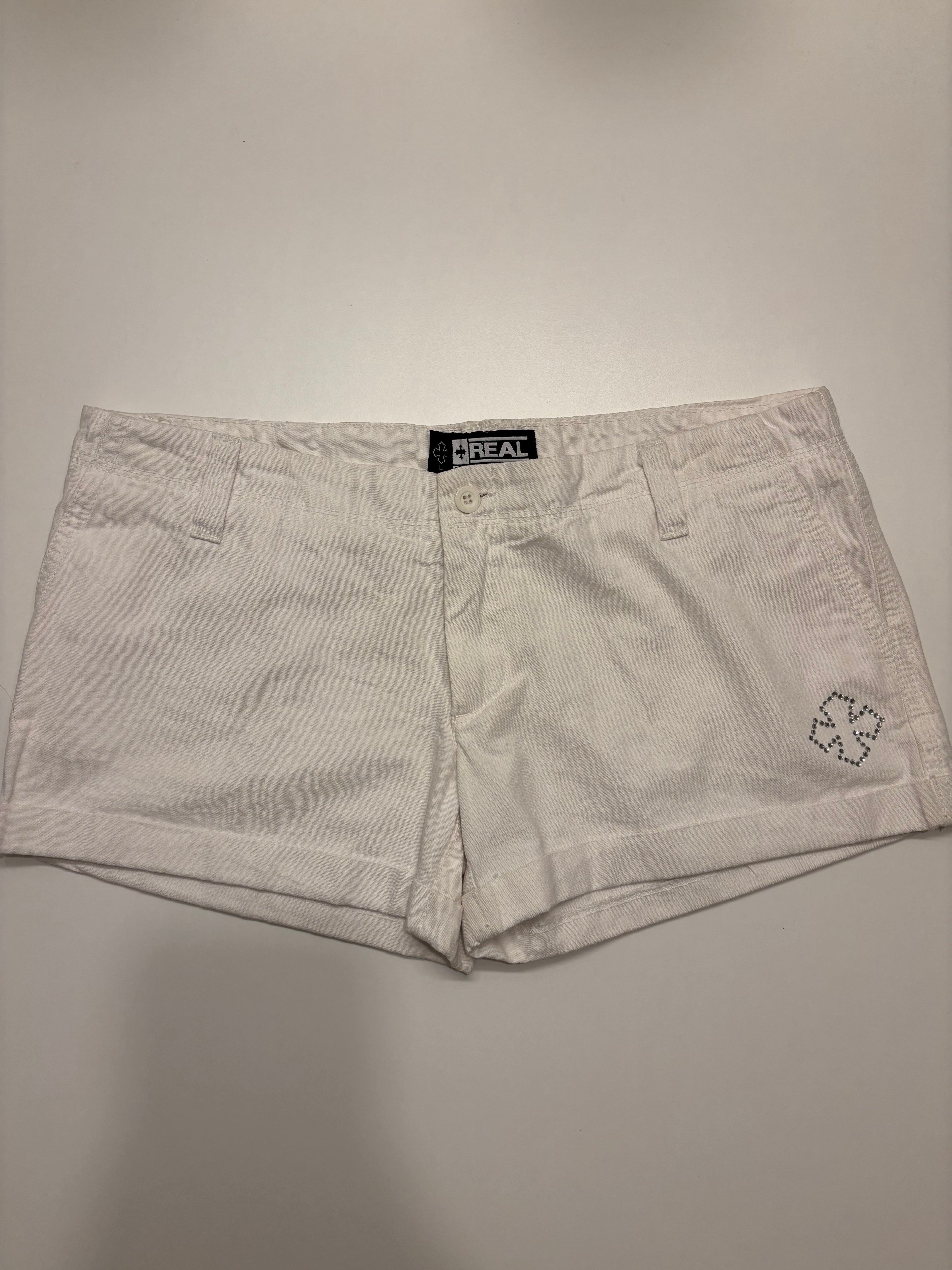 Hvit Denim Shorts
