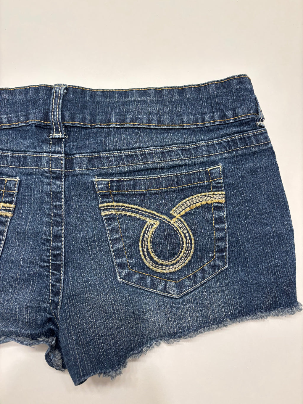 Y2K Denim Shorts Broderte Lommer