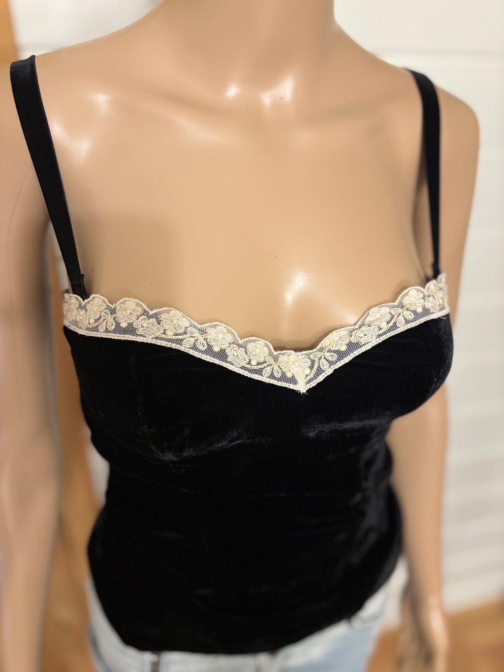 Intimissimi Svart Velvet Topp