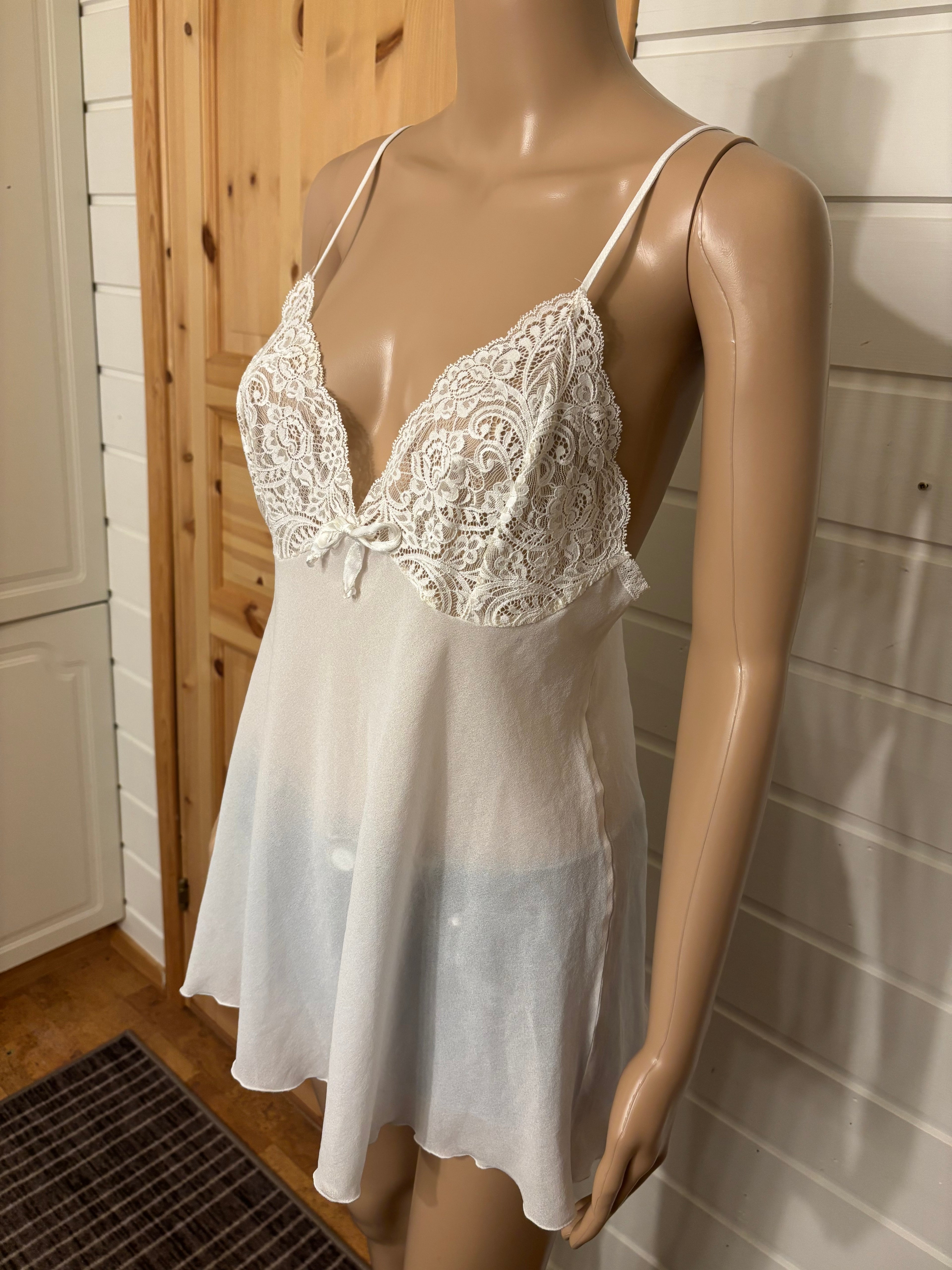 Hvit Mesh Topp Blonder