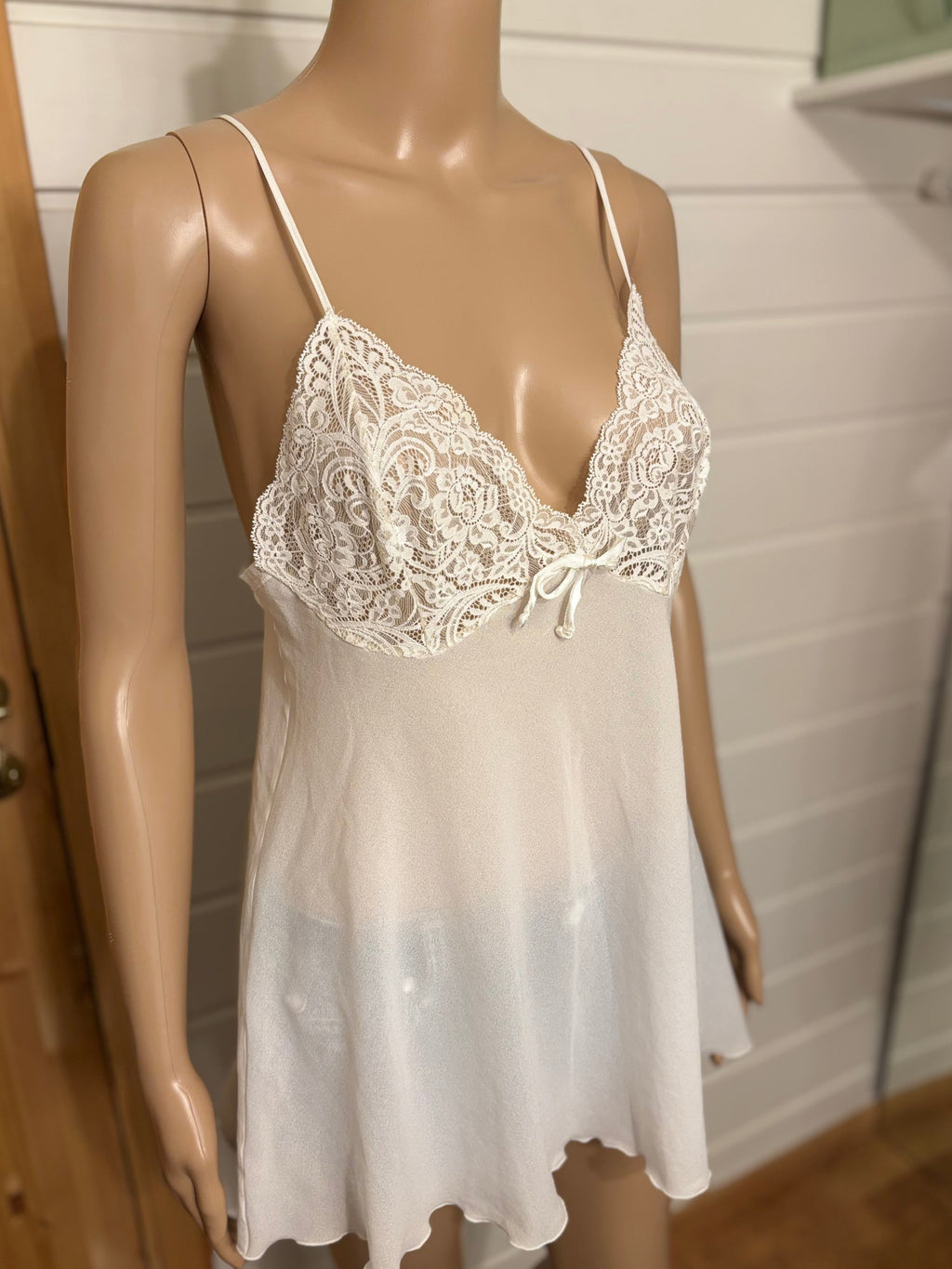 Hvit Mesh Topp Blonder