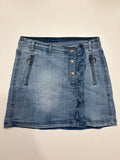 Lyseblå Denim Mini Skjørt