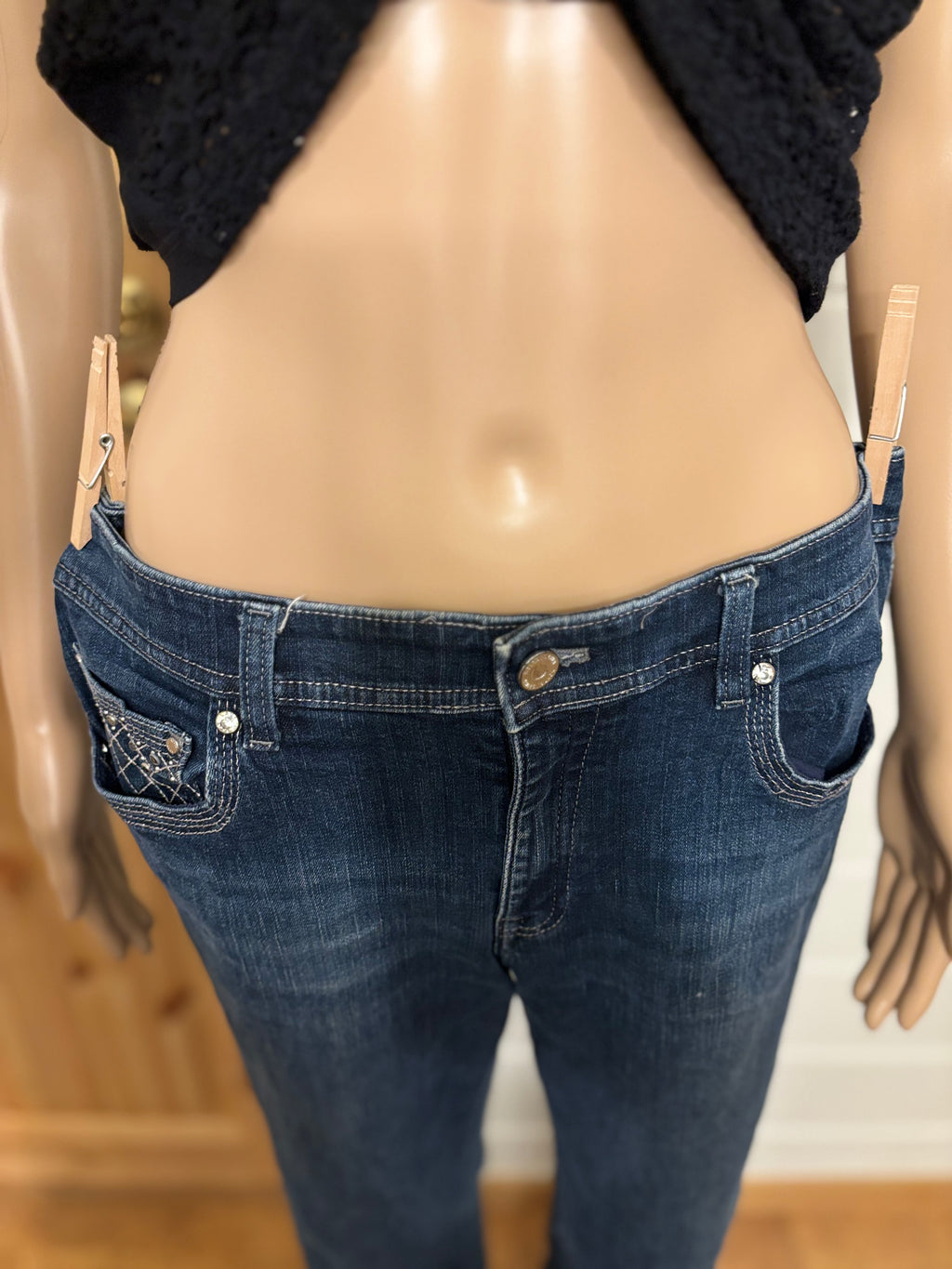 Vintage Jeans Bootcut Pyntede Lommer