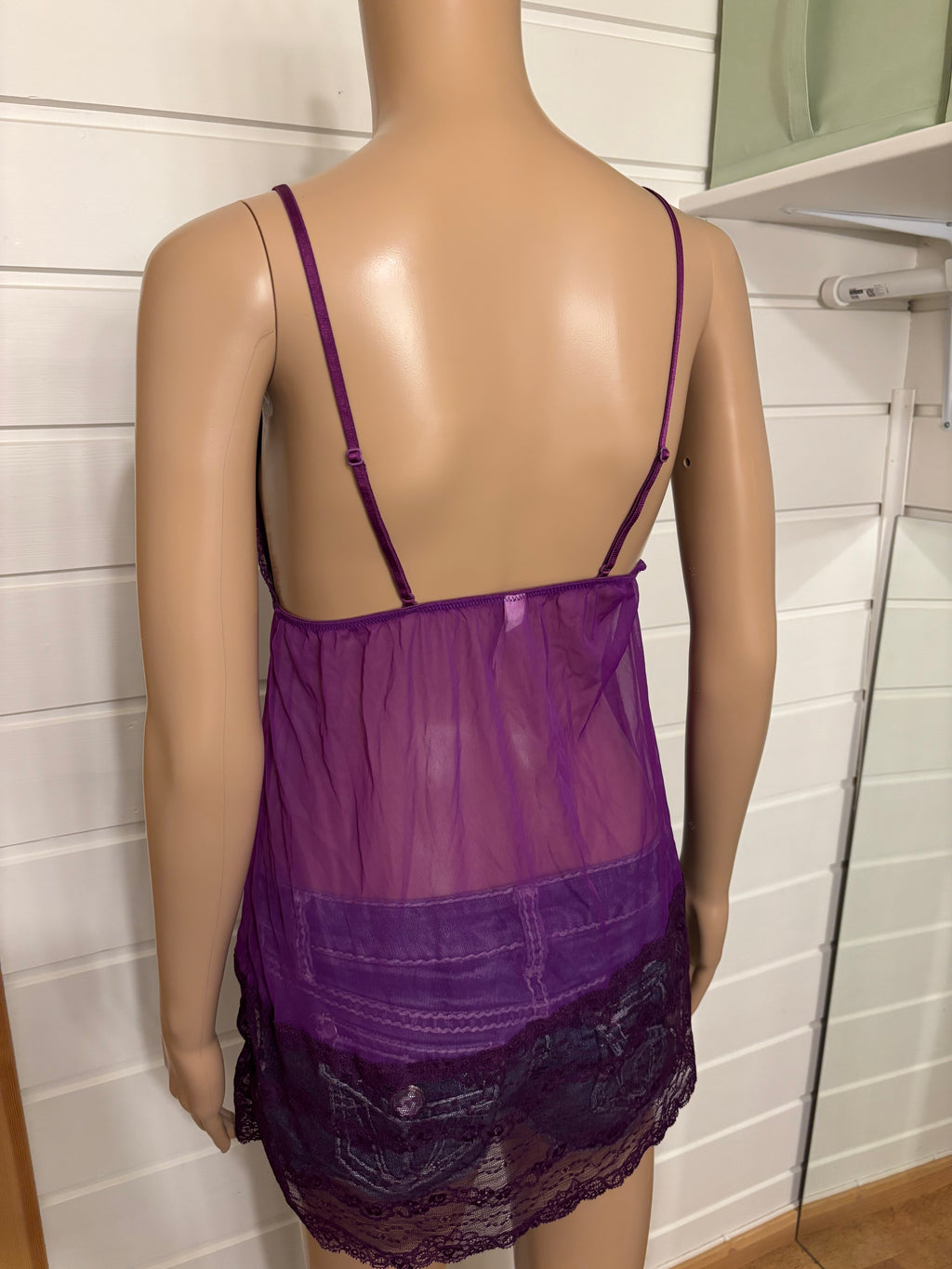 Mørkelilla Babydoll Topp
