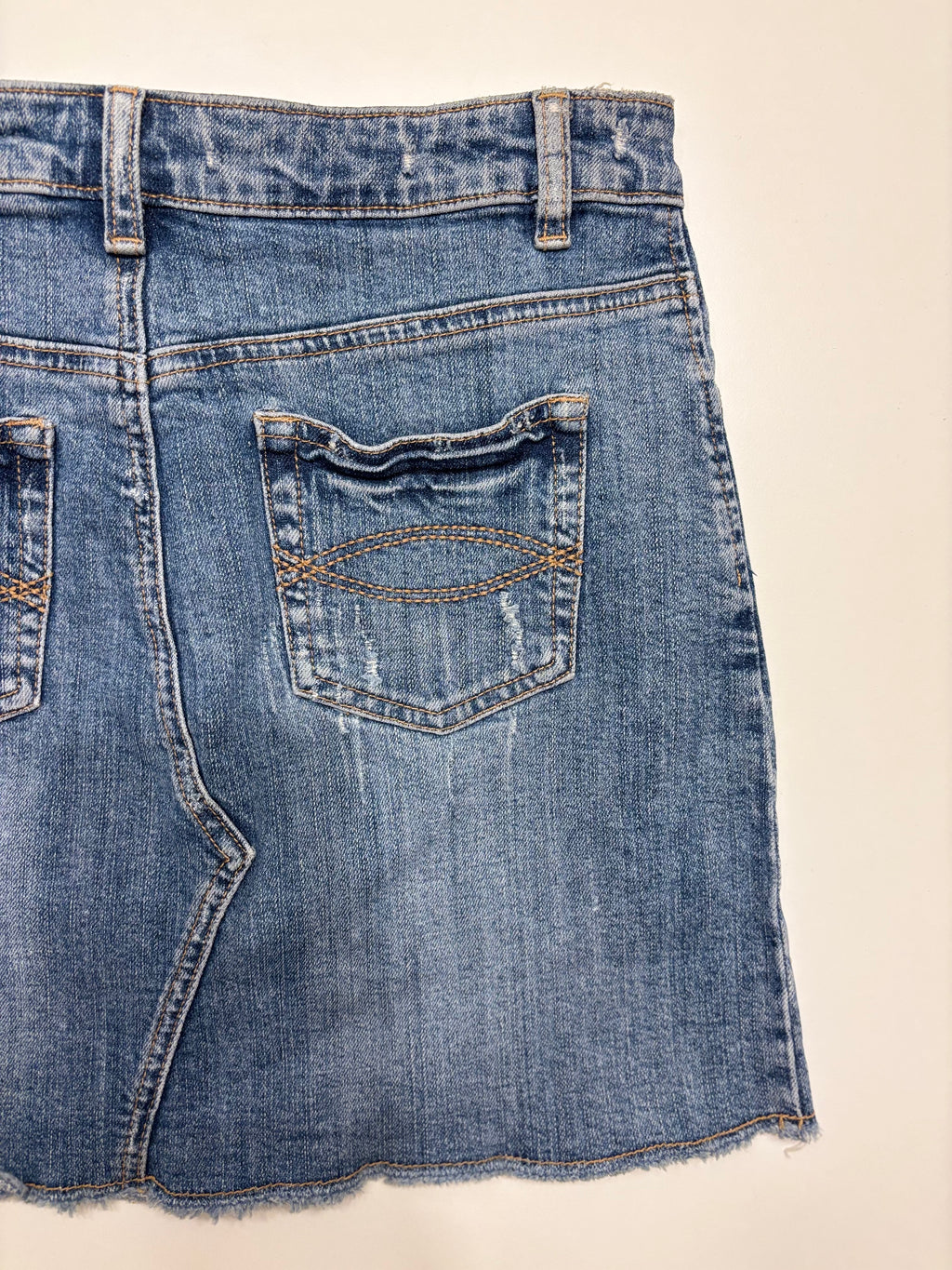 Denim Mini Skjørt Paljetter