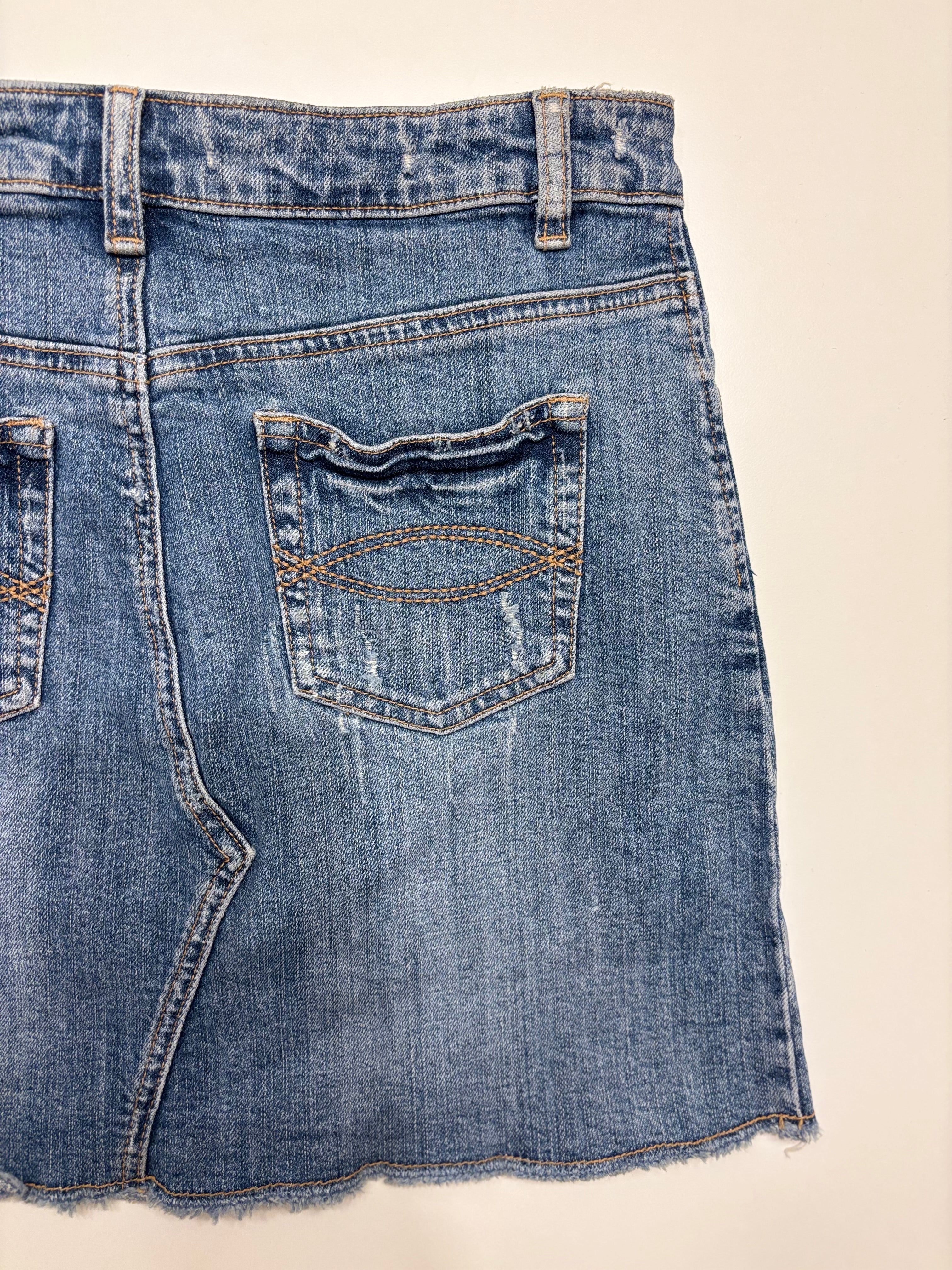 Denim Mini Skjørt Paljetter