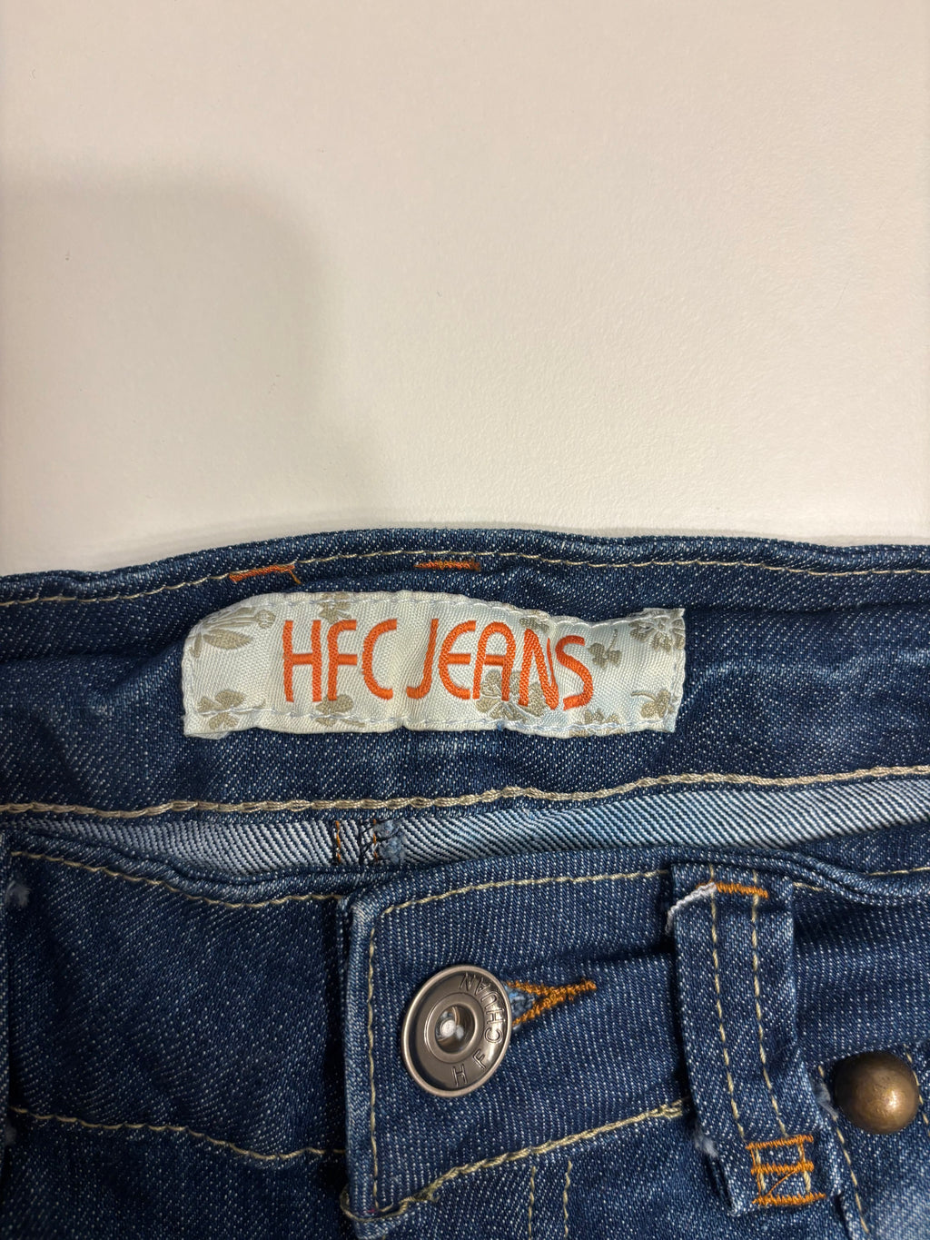 Vintage Jeans Sleng Pyntede Lommer