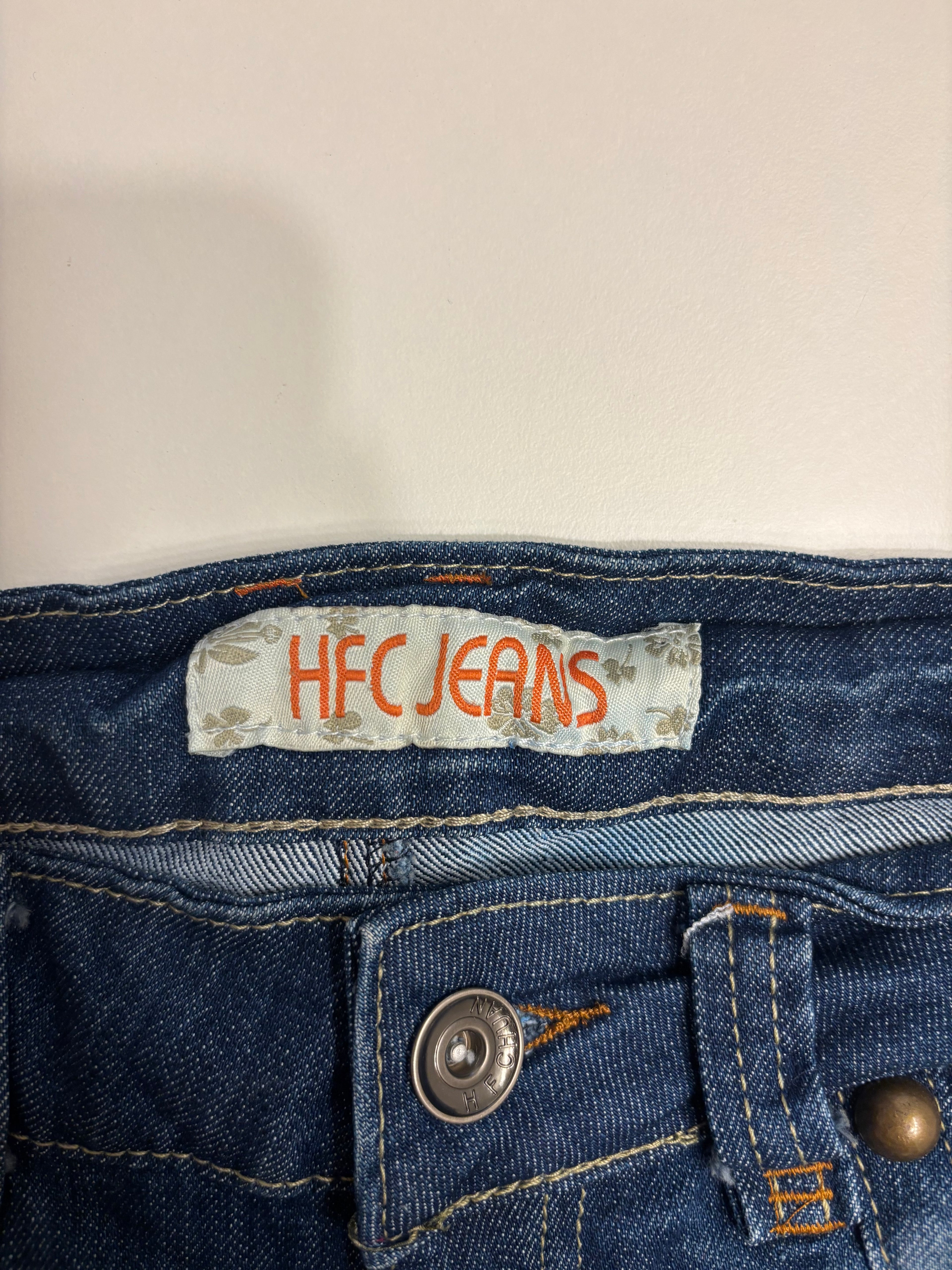 Vintage Jeans Sleng Pyntede Lommer