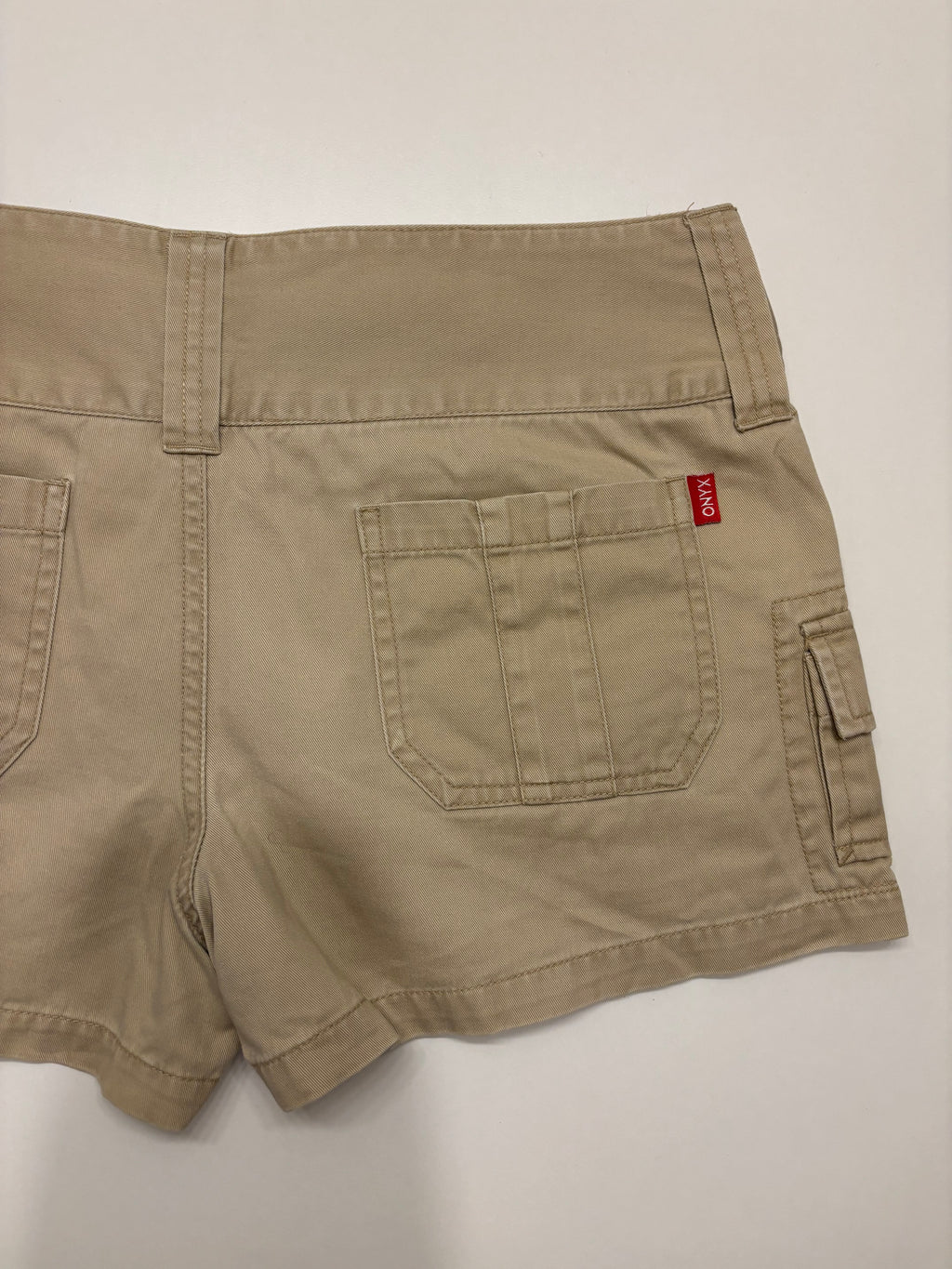 Beige Denim Shorts