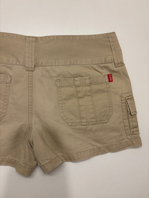 Beige Denim Shorts
