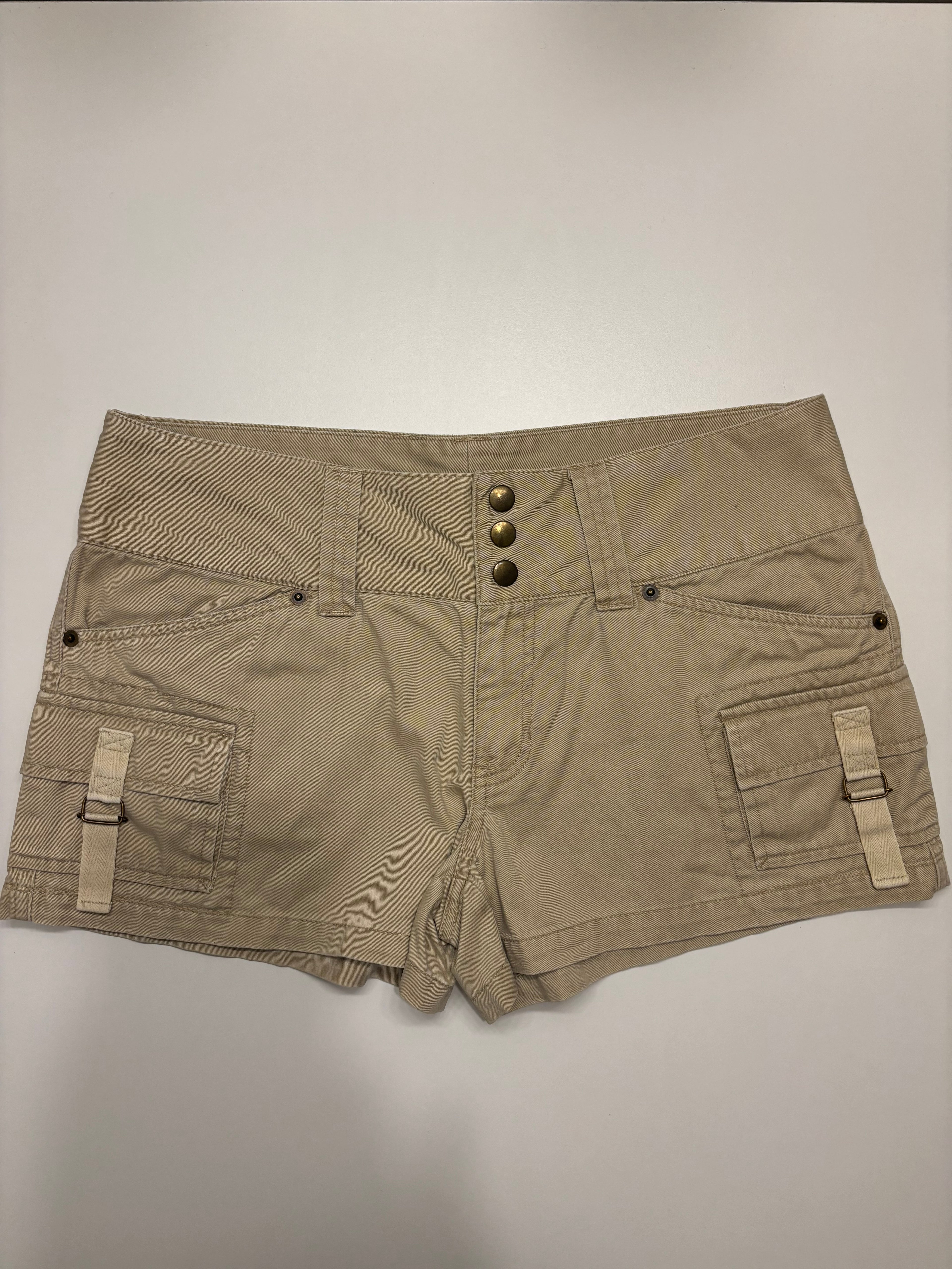 Beige Denim Shorts