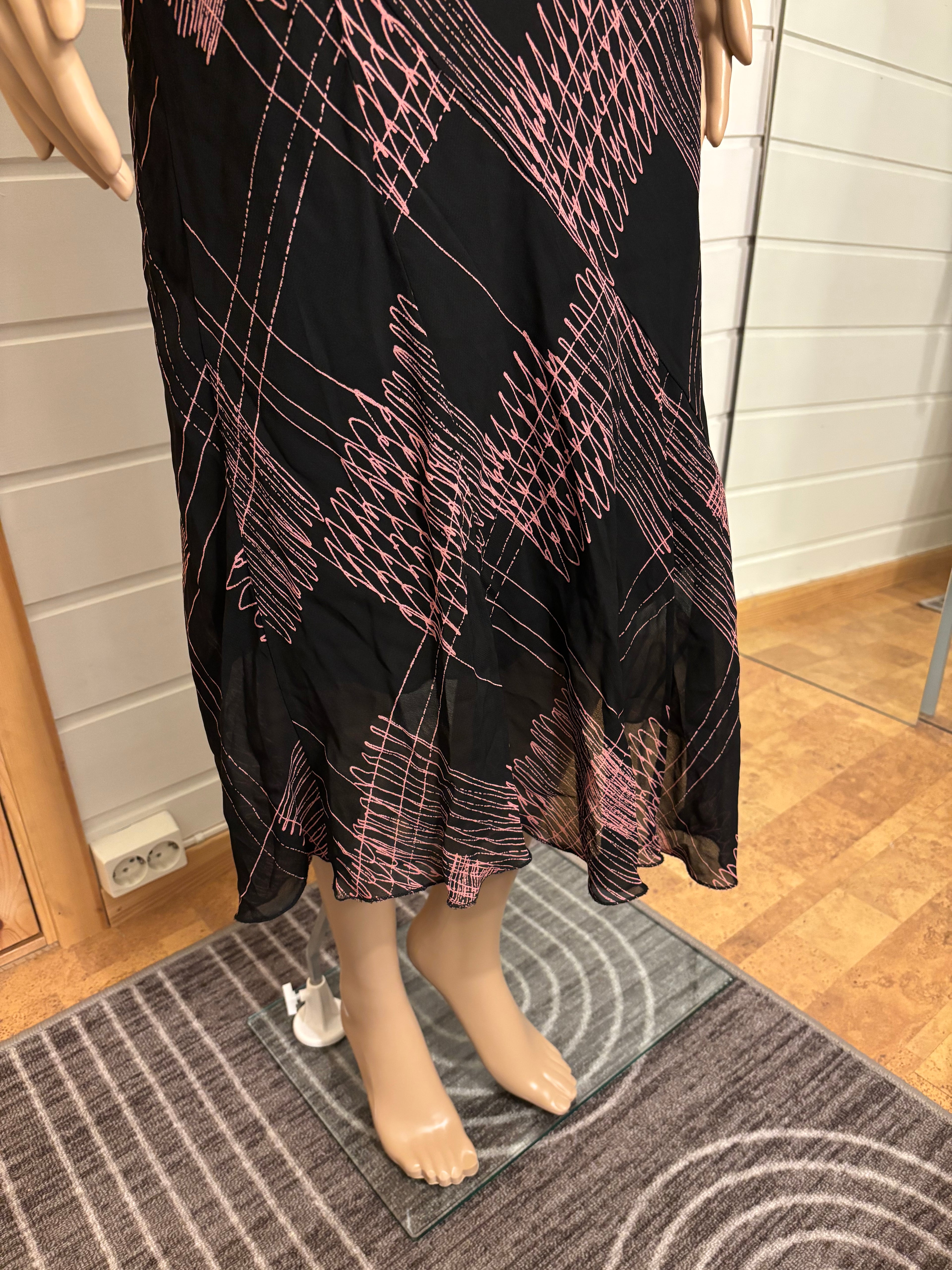 Retro Mesh Midi Skjørt