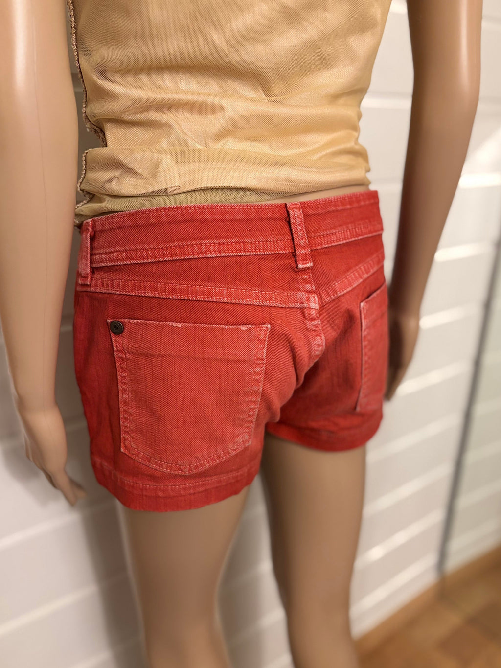 Rød Denim Shorts