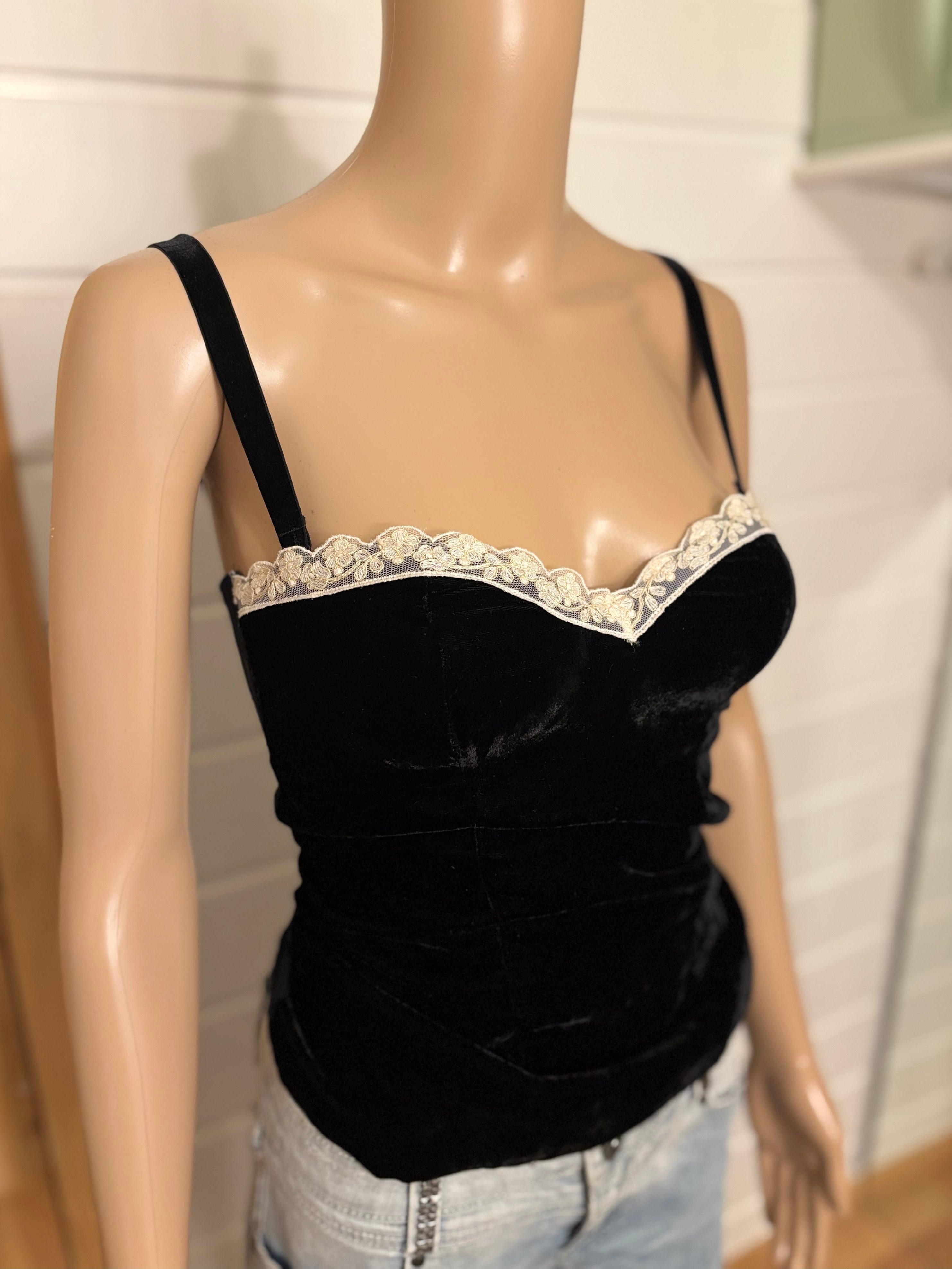 Intimissimi Svart Velvet Topp