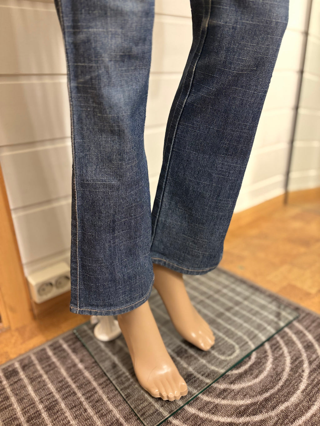 Vintage Jeans Sleng Pyntede Lommer