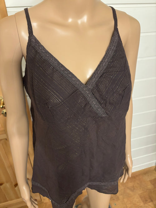 Brun Glitter Topp